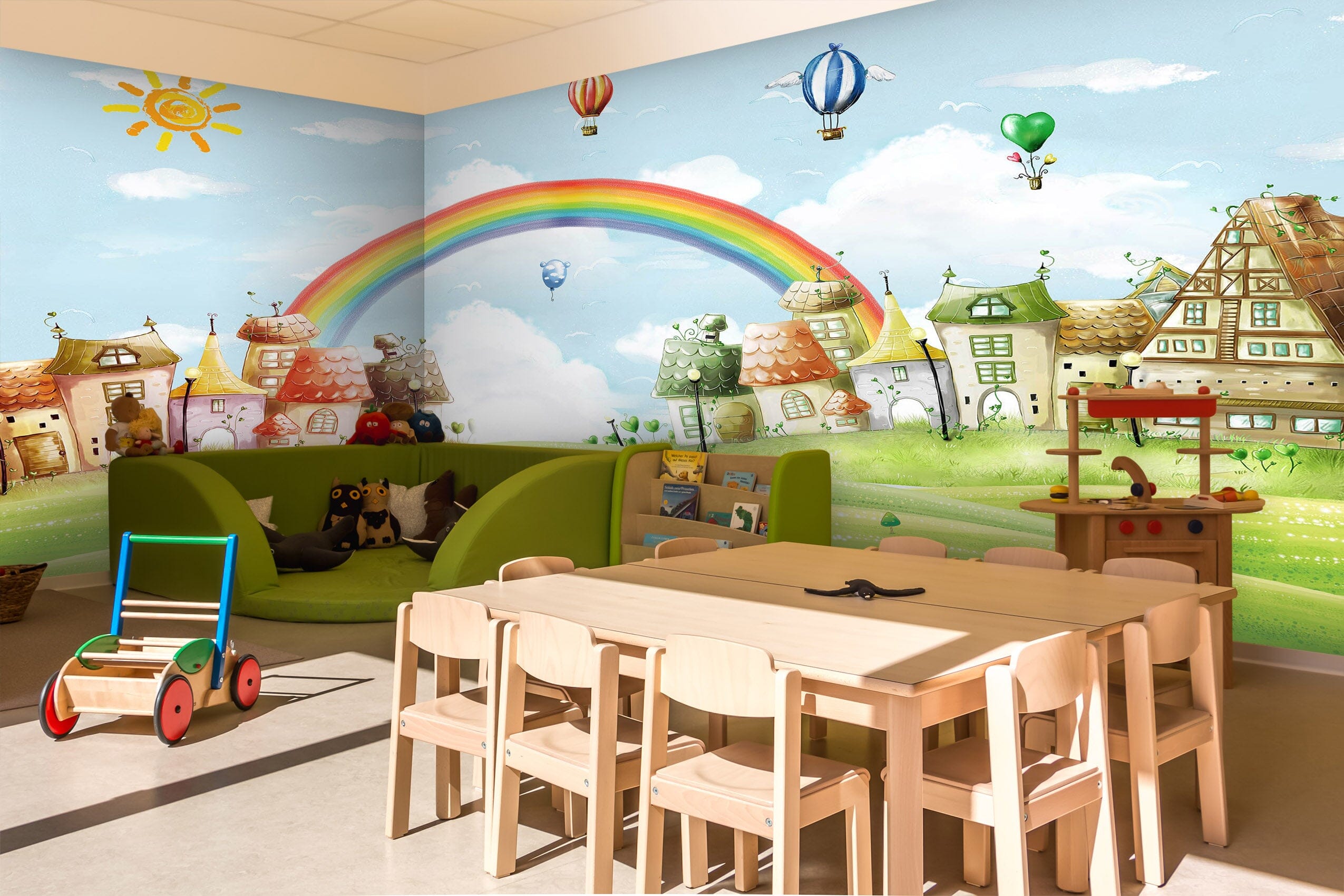 3D Rainbow House 044 Wall Murals Wallpaper AJ Wallpaper 2