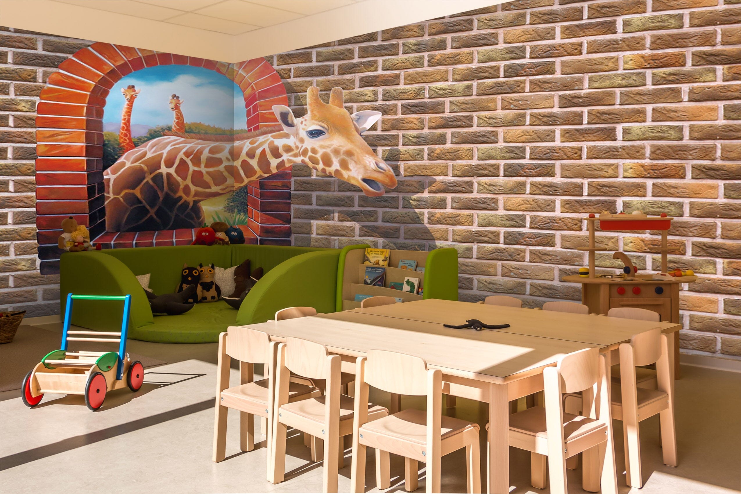 3D Window Giraffe 041 Wall Murals Wallpaper AJ Wallpaper 2