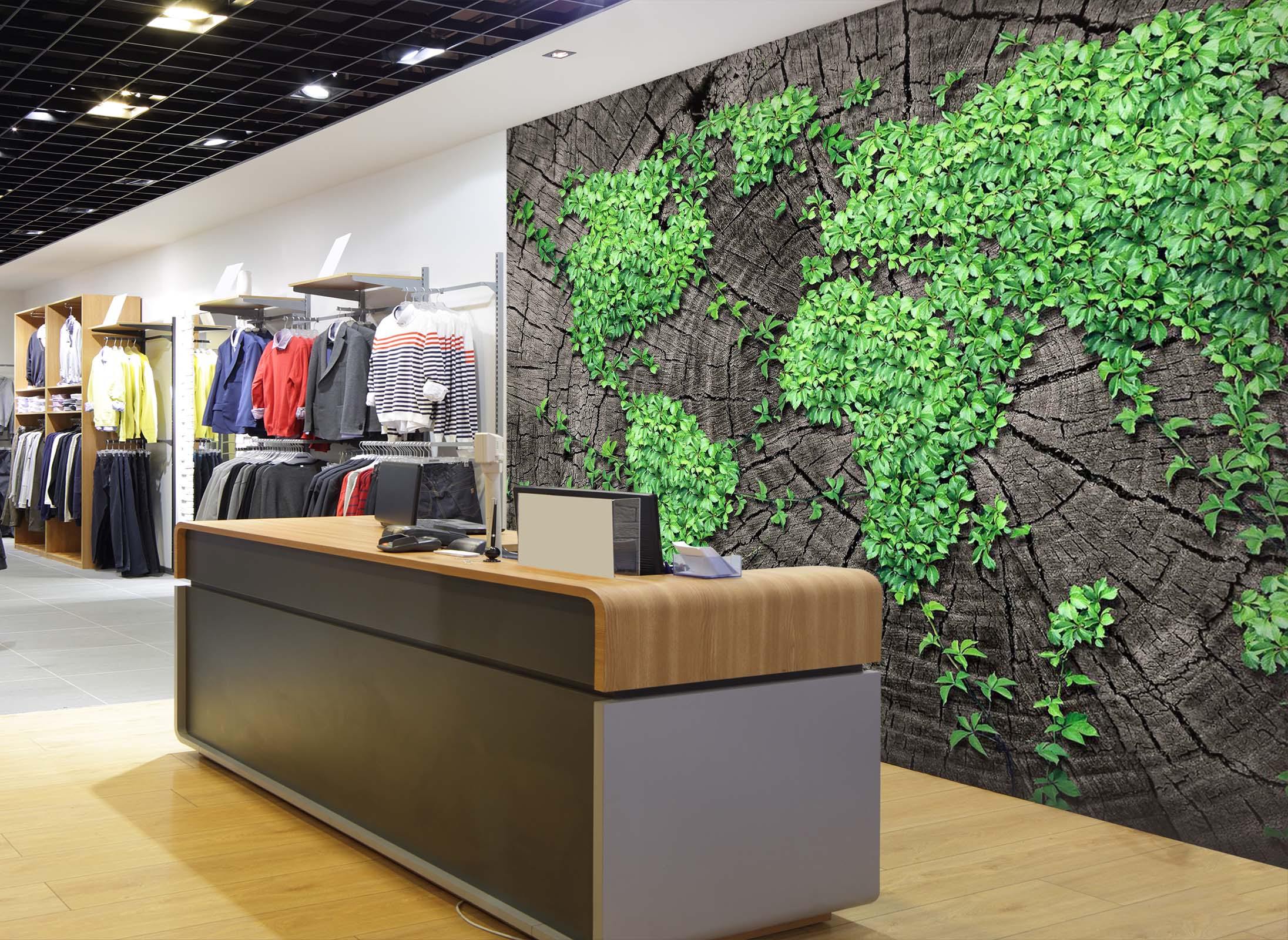 3D Stump Leaves 111 Wall Murals Wallpaper AJ Wallpaper 2