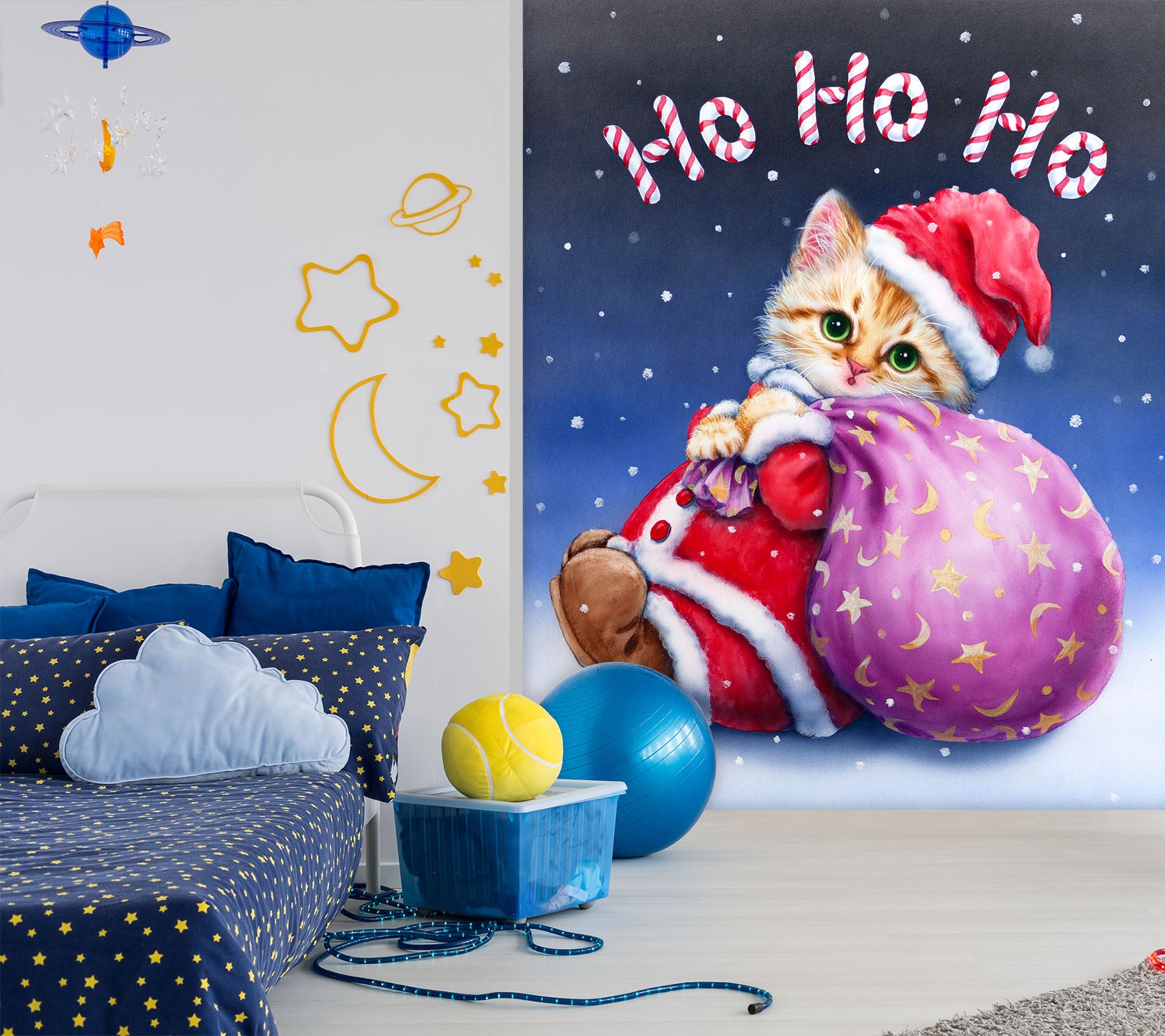 3D Christmas Cat 5487 Kayomi Harai Wall Mural Wall Murals