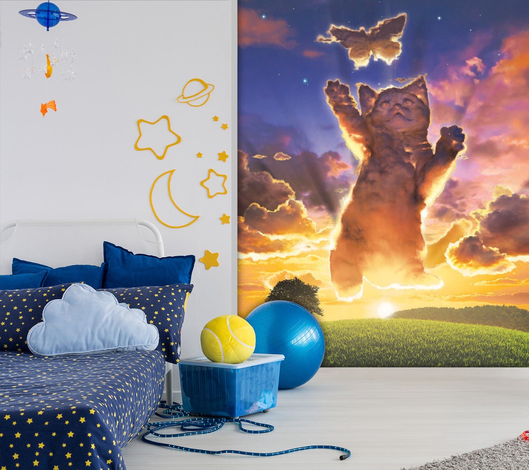 3D Happy Cat 1423 Wall Murals Exclusive Designer Vincent Wallpaper AJ Wallpaper 2