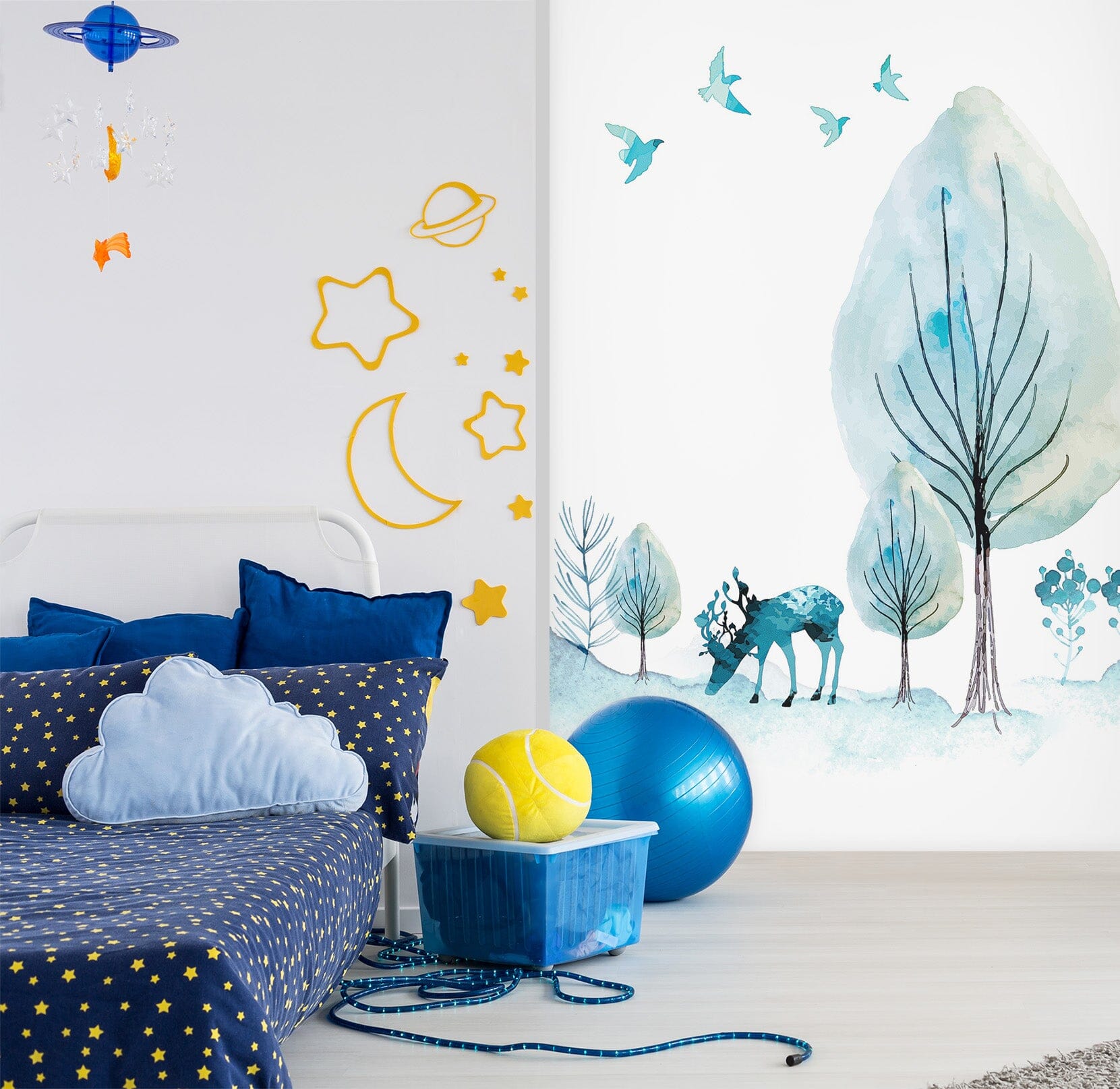 3D Blue Fir Tree 045 Wall Murals Wallpaper AJ Wallpaper 2