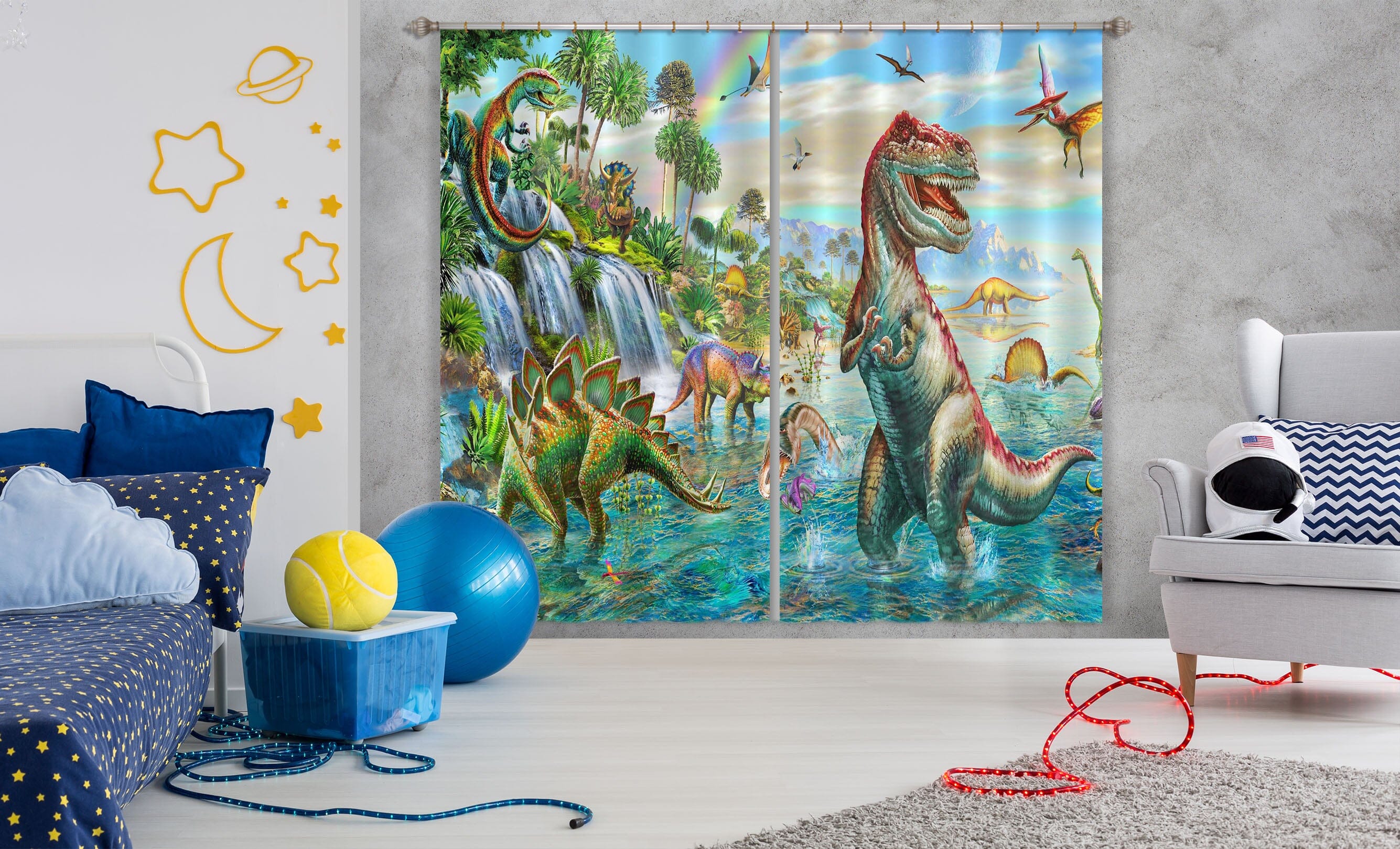 3D Giant Dinosaur 058 Adrian Chesterman Curtain Curtains Drapes Curtains AJ Creativity Home