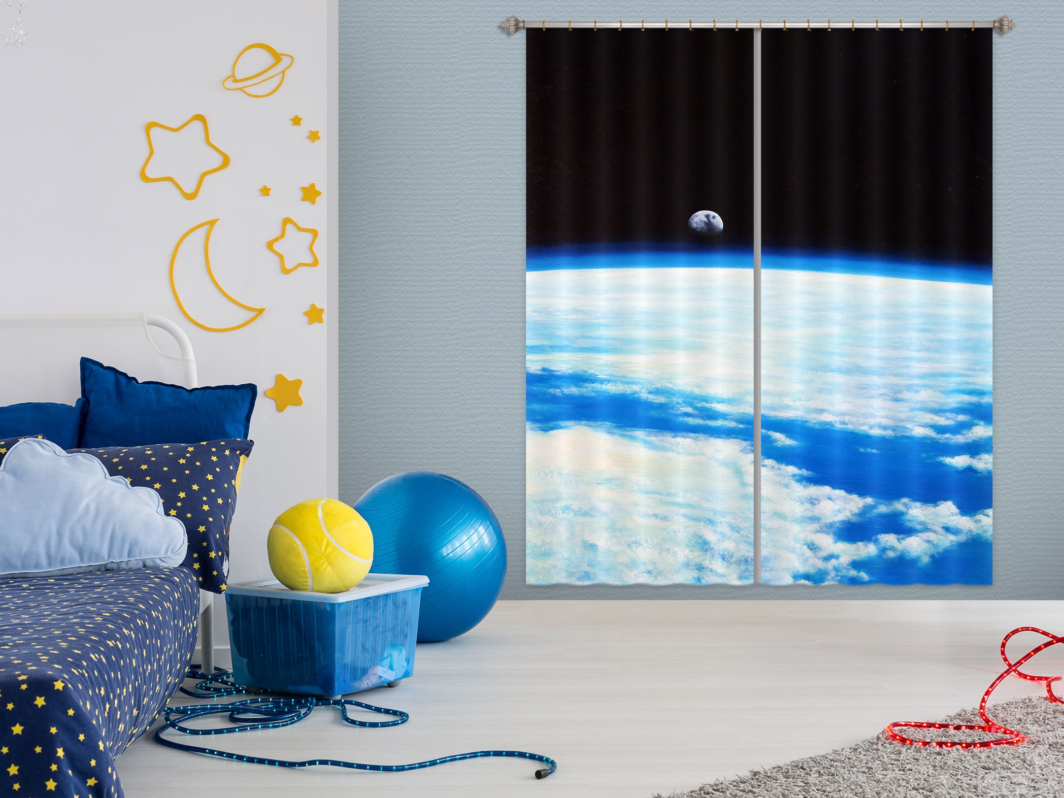 3D Earth 11018 Matthew Holden Bates Curtain Curtains Drapes