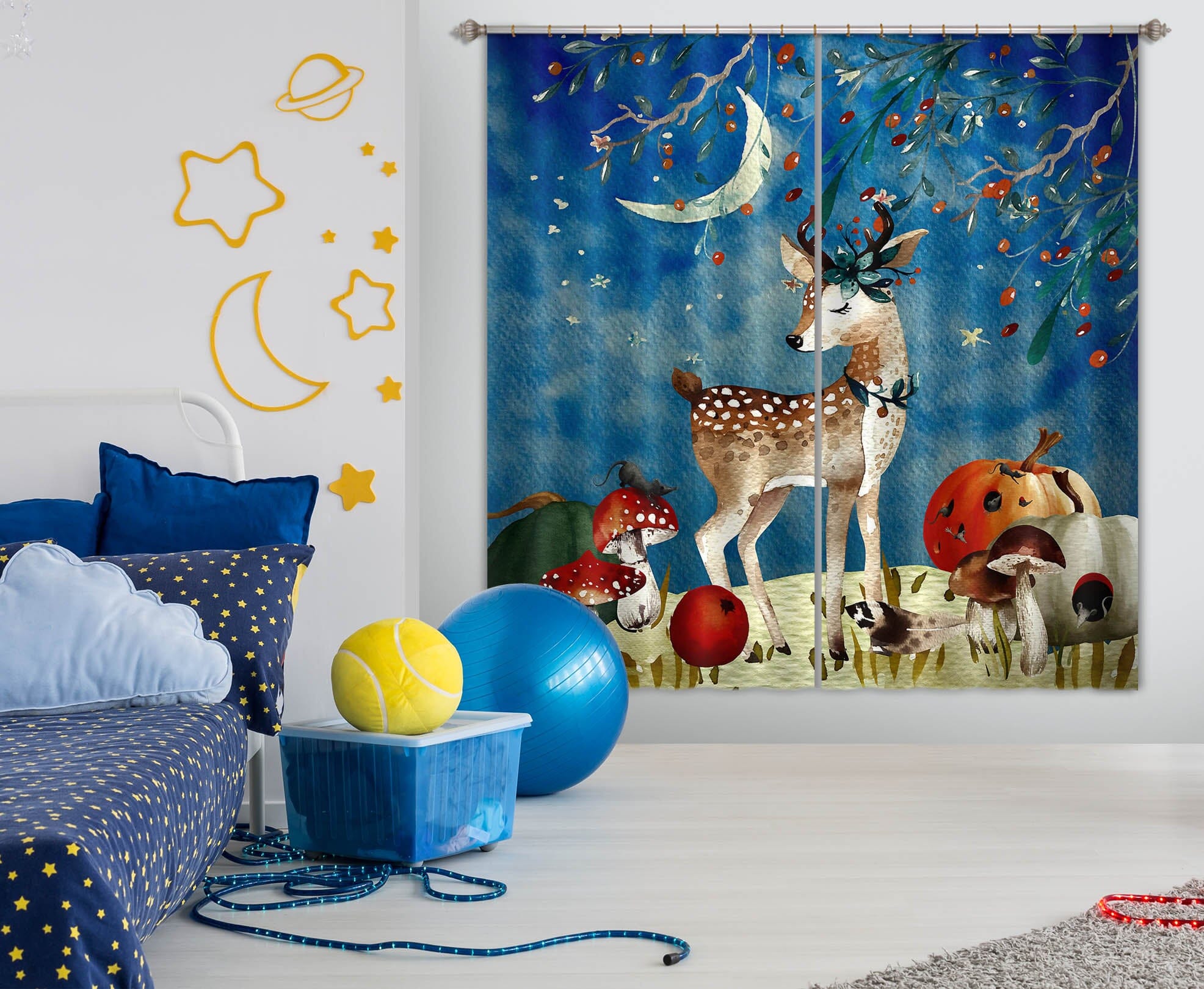 3D Moon Sika 170 Uta Naumann Curtain Curtains Drapes Curtains AJ Creativity Home