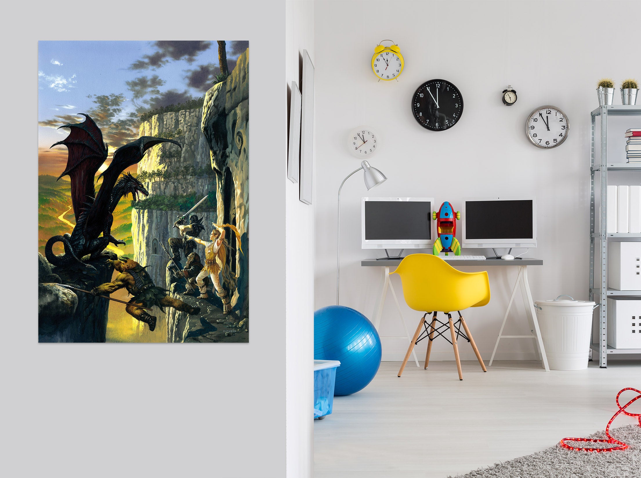 3D Dragon Warrior 8103 Ciruelo Wall Sticker