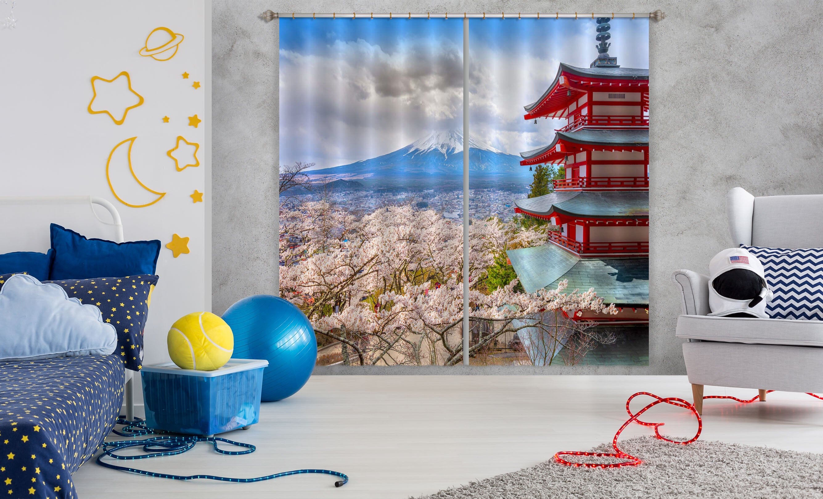 3D Flower Castle 067 Marco Carmassi Curtain Curtains Drapes Curtains AJ Creativity Home