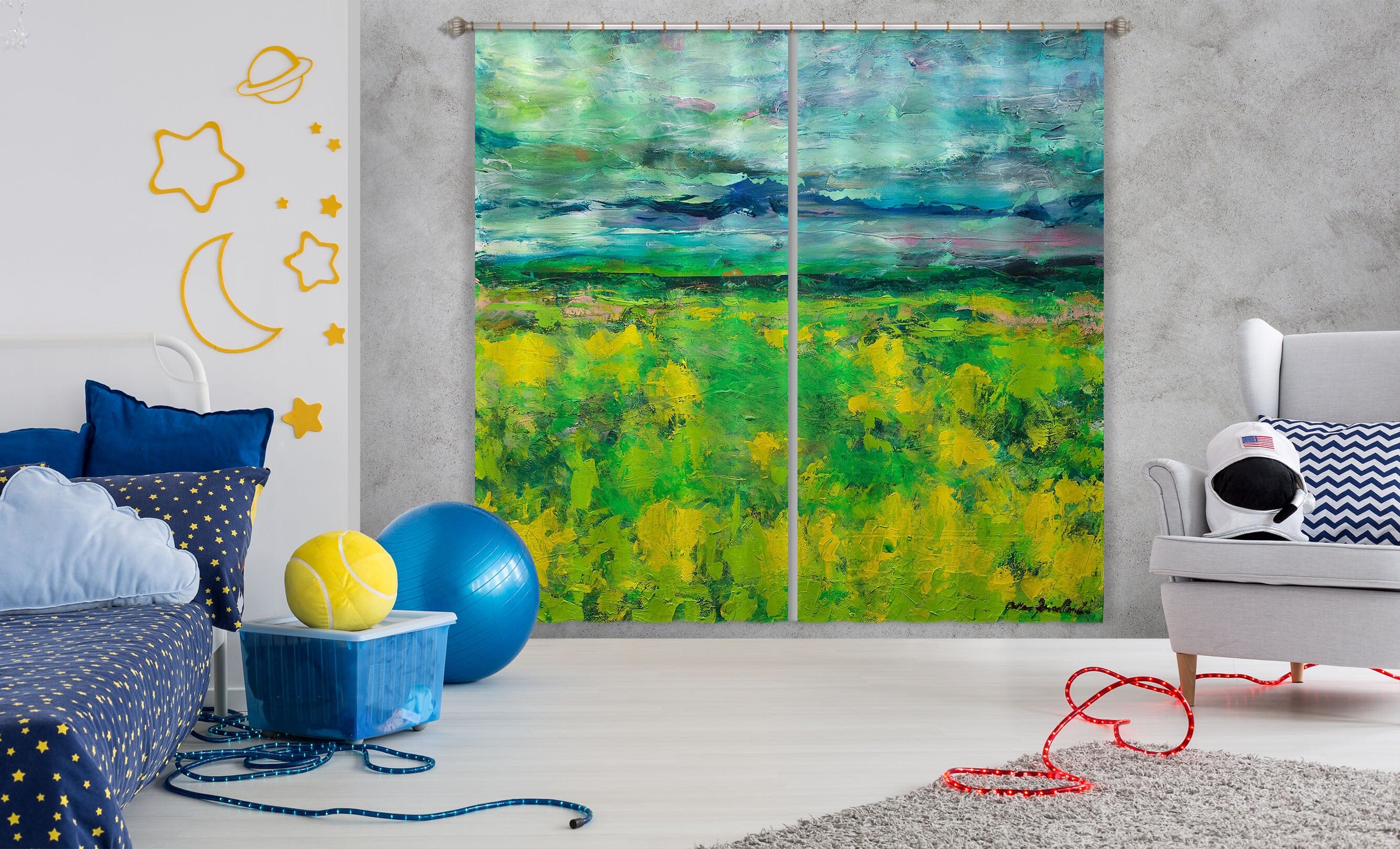 3D Green Grass 247 Allan P. Friedlander Curtain Curtains Drapes Curtains AJ Creativity Home