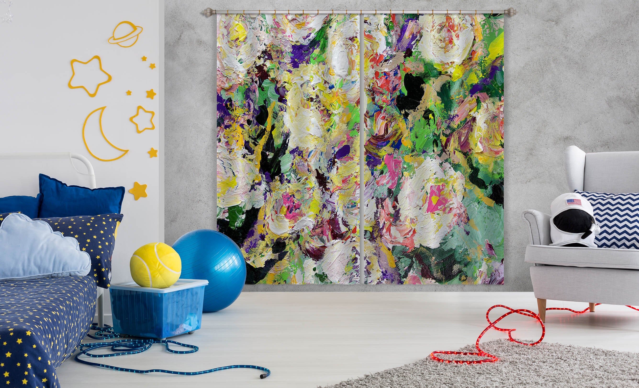 3D Painted Flower Field 274 Allan P. Friedlander Curtain Curtains Drapes Curtains AJ Creativity Home