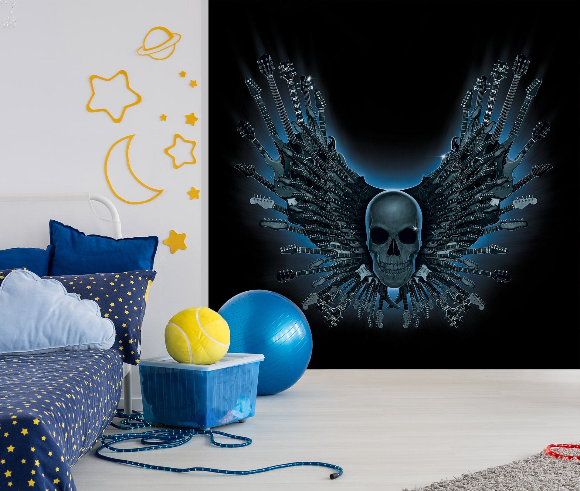 3D Skull Strings 1551 Wall Murals Exclusive Designer Vincent Wallpaper AJ Wallpaper 2