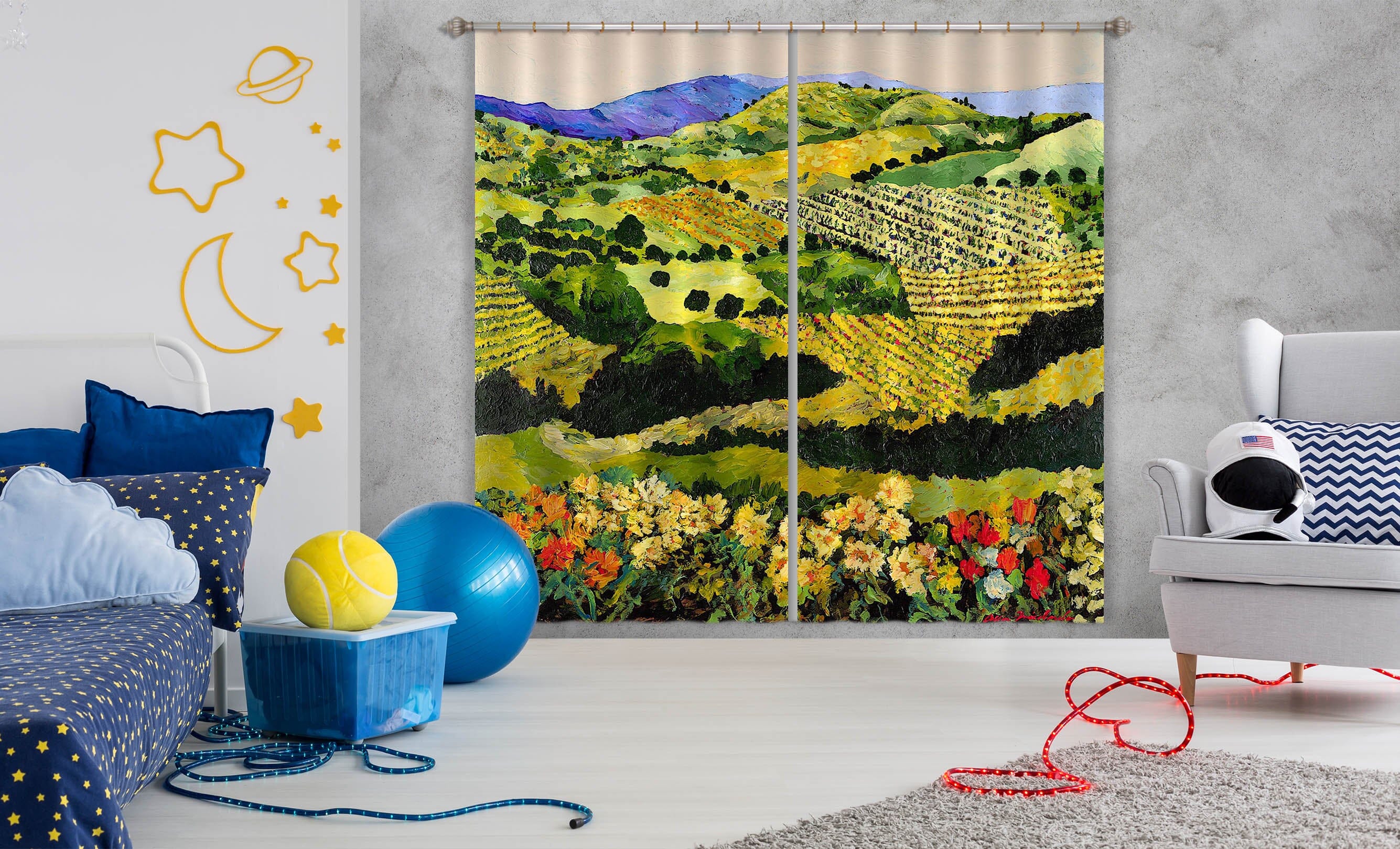 3D Wildflower Ridge 135 Allan P. Friedlander Curtain Curtains Drapes Curtains AJ Creativity Home