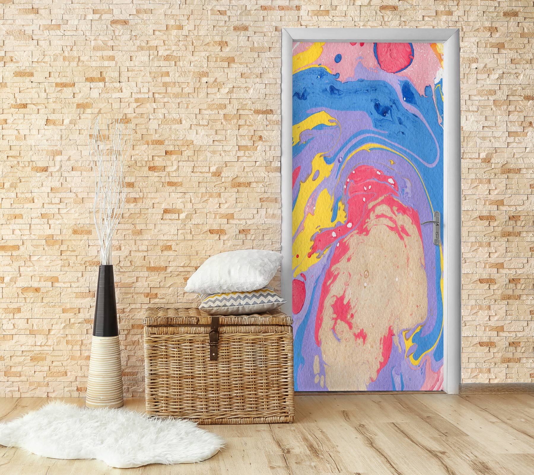 3D Color Texture 24214 Door Mural