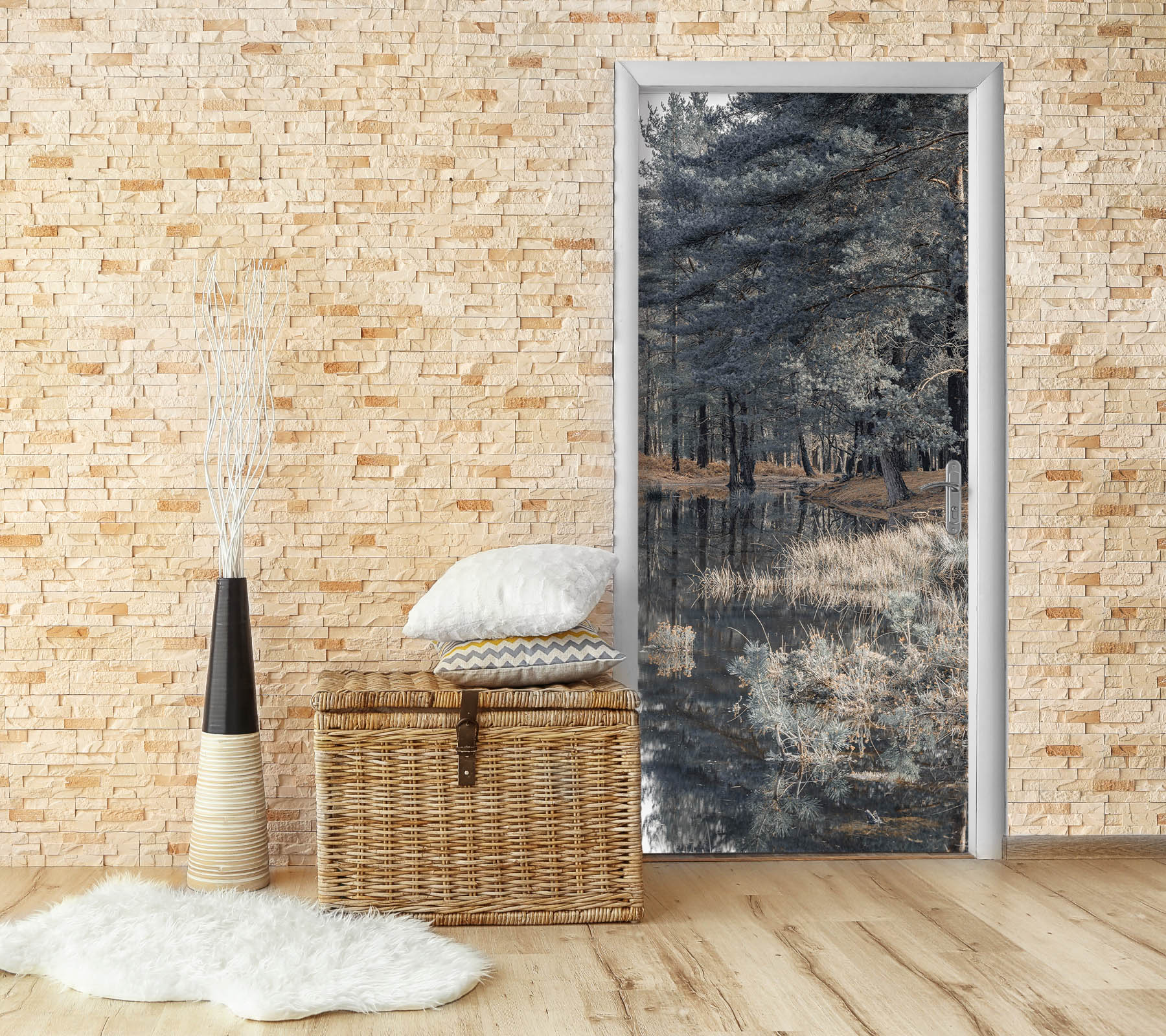 3D Dense Branches 5139 Assaf Frank Door Mural