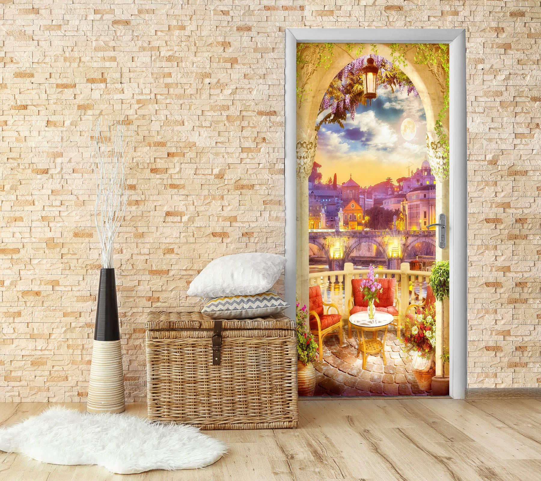 3D Houses 22095 Door Mural