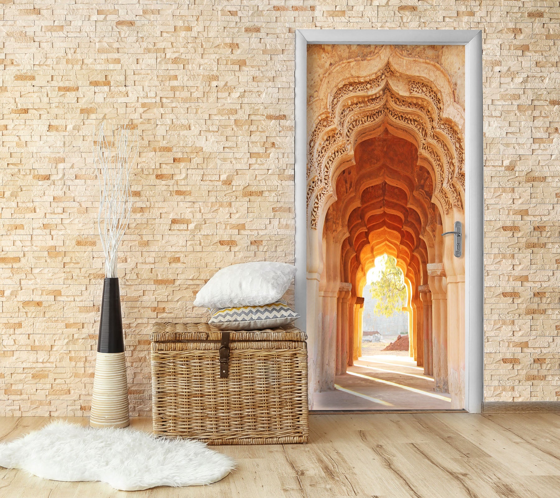 3D Door Frame Corridor 22143 Door Mural