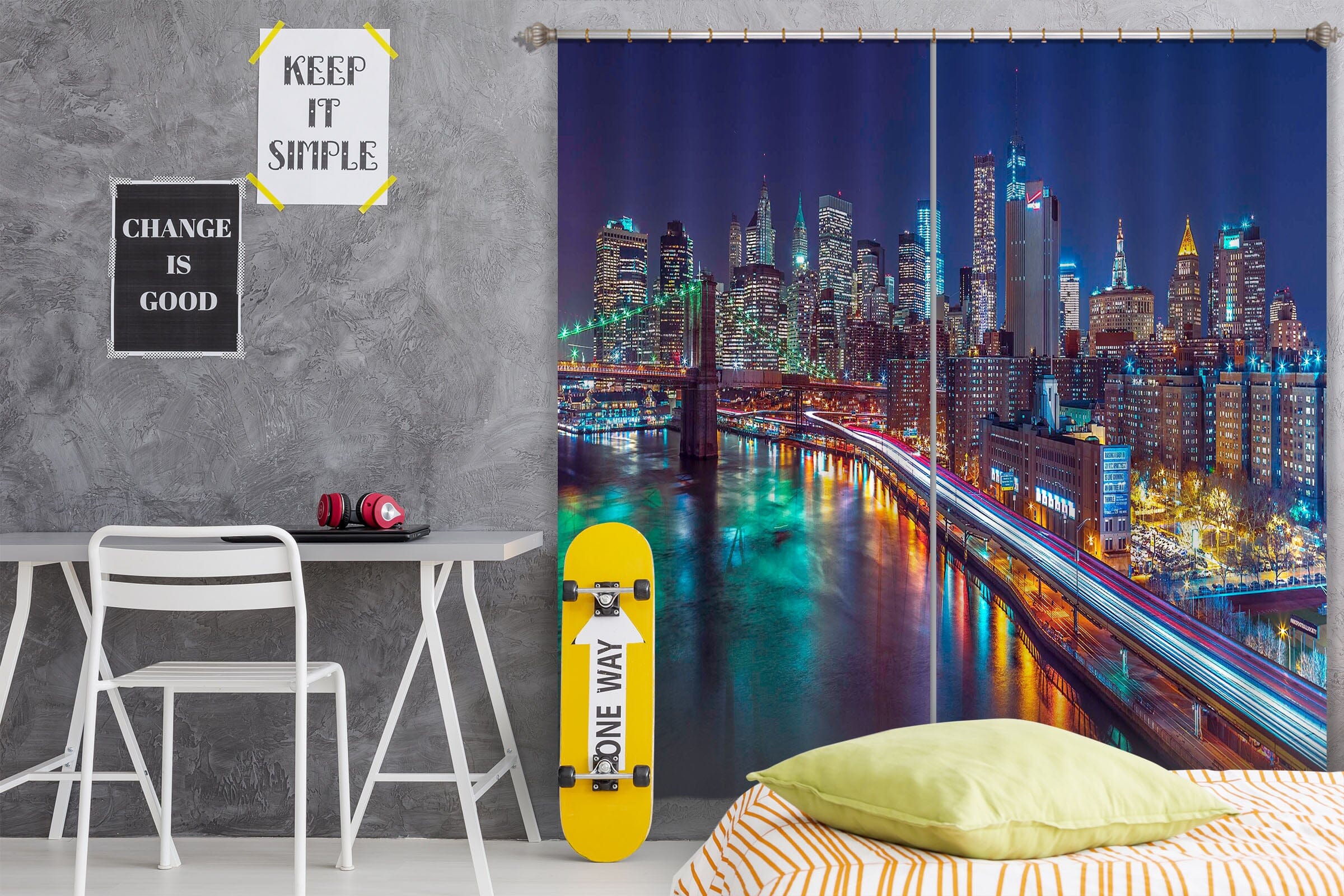 3D Night Lights 008 Assaf Frank Curtain Curtains Drapes Curtains AJ Creativity Home