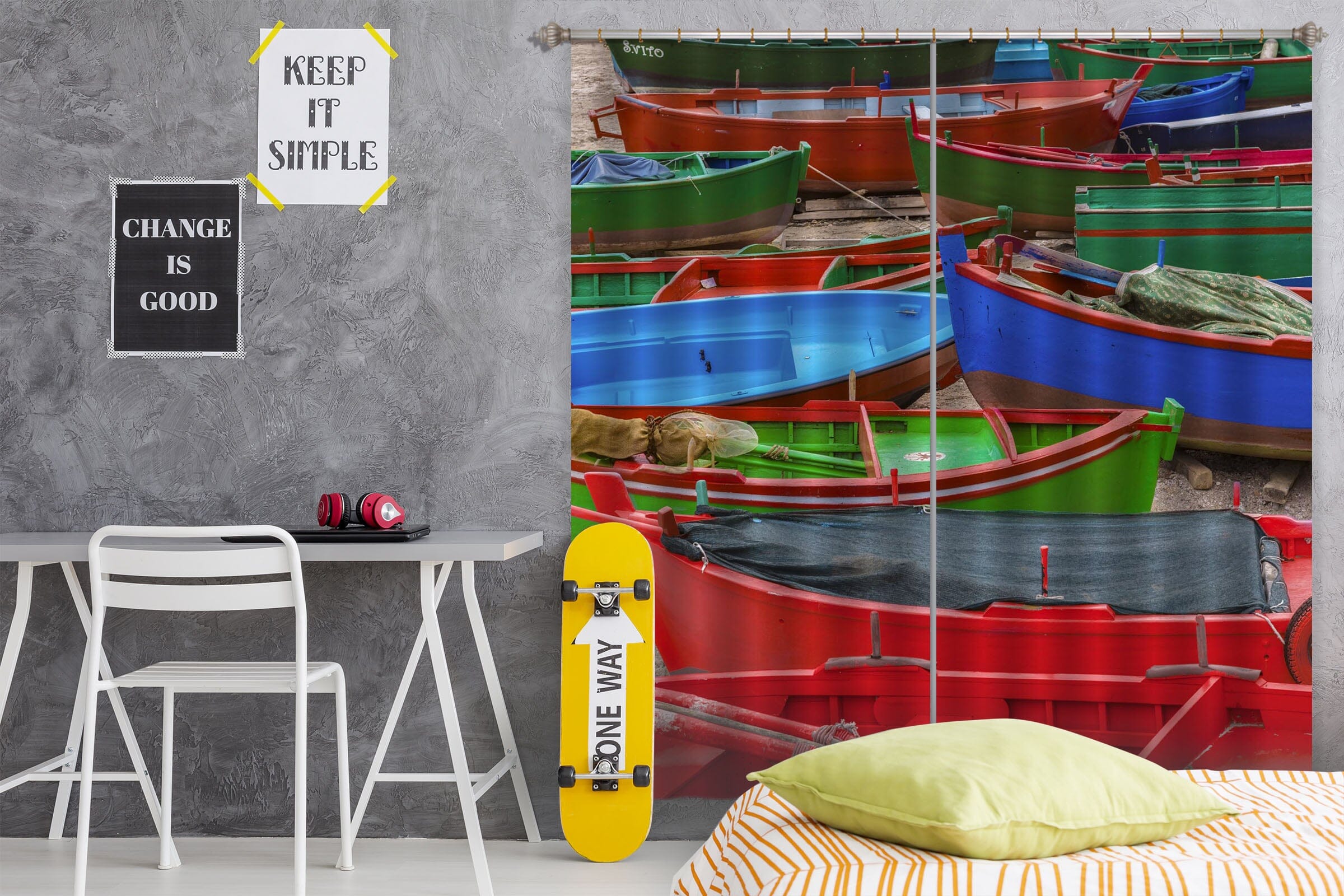 3D Red City Wall 159 Marco Carmassi Curtain Curtains Drapes Curtains AJ Creativity Home