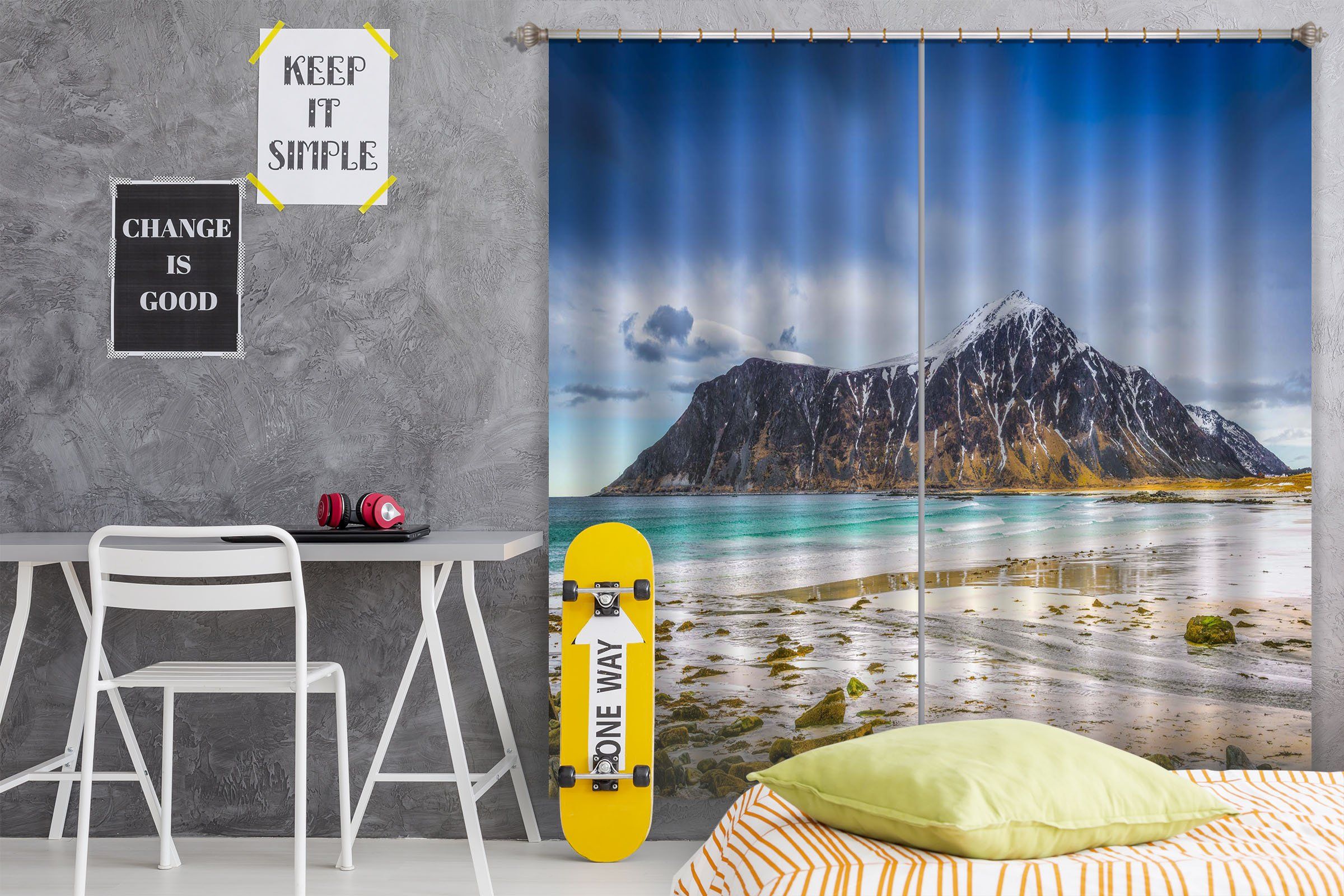 3D Beach Island 145 Marco Carmassi Curtain Curtains Drapes Curtains AJ Creativity Home