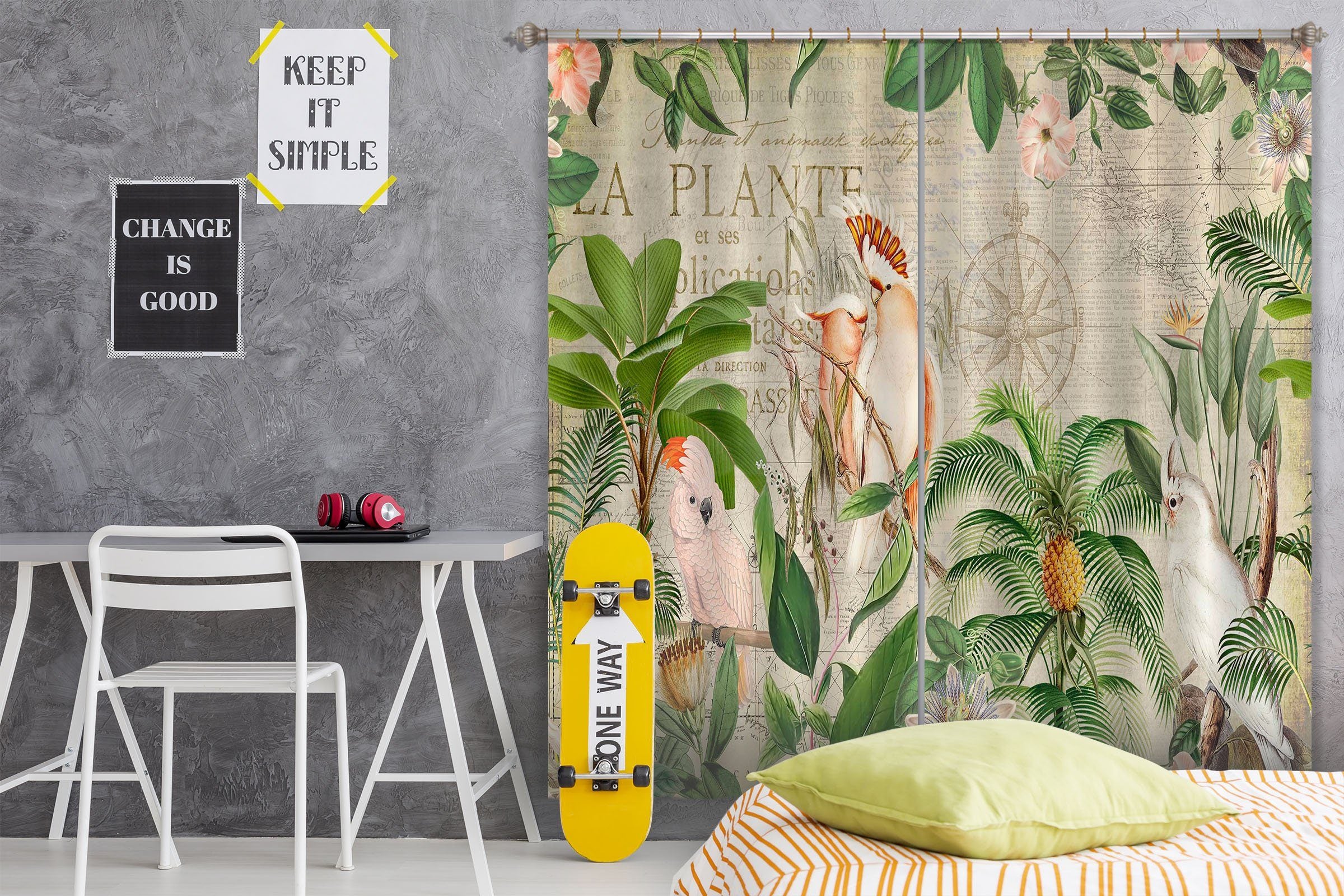 3D Bird Forest 084 Andrea haase Curtain Curtains Drapes Curtains AJ Creativity Home