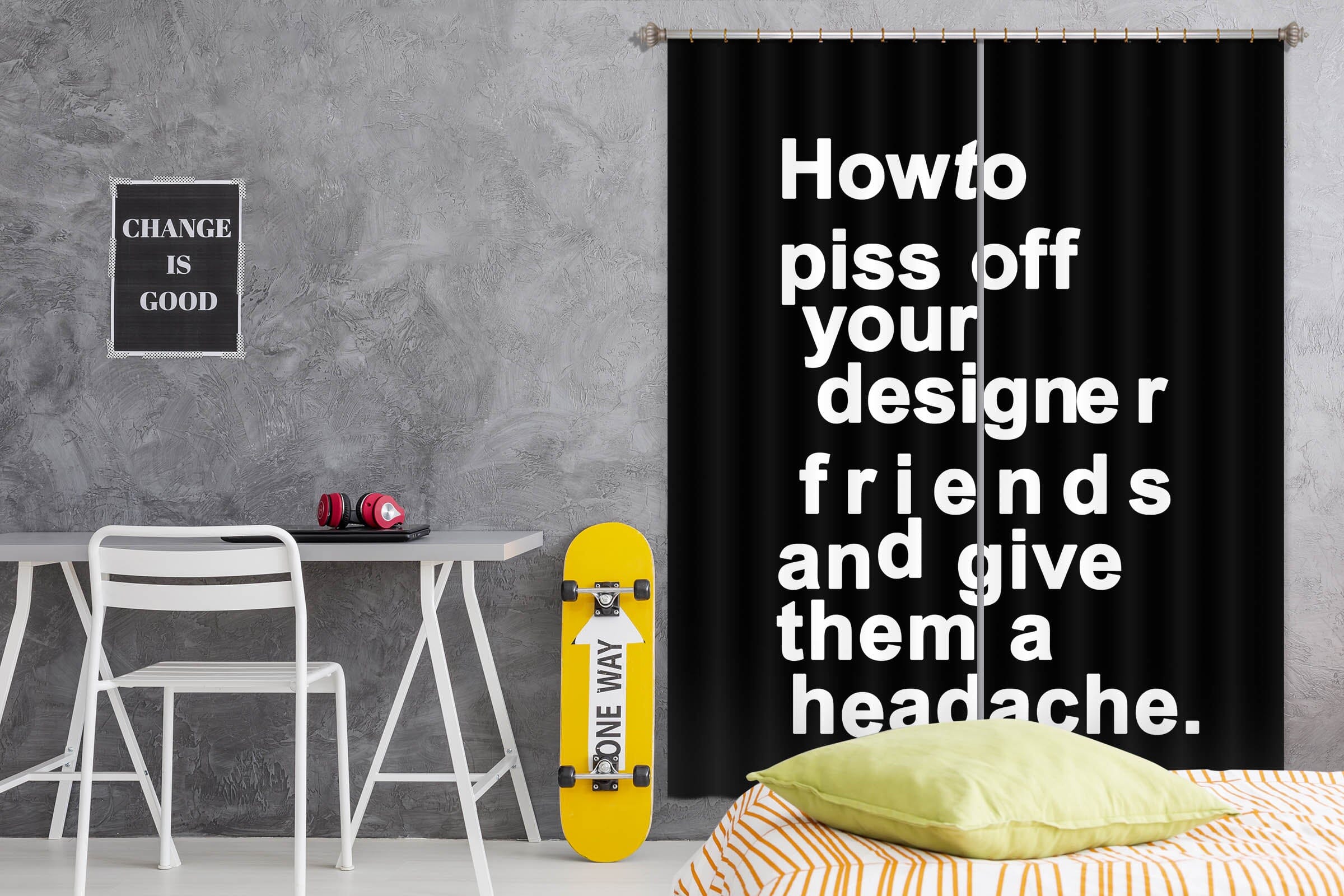 3D The Headache 1121 Boris Draschoff Curtain Curtains Drapes Curtains AJ Creativity Home