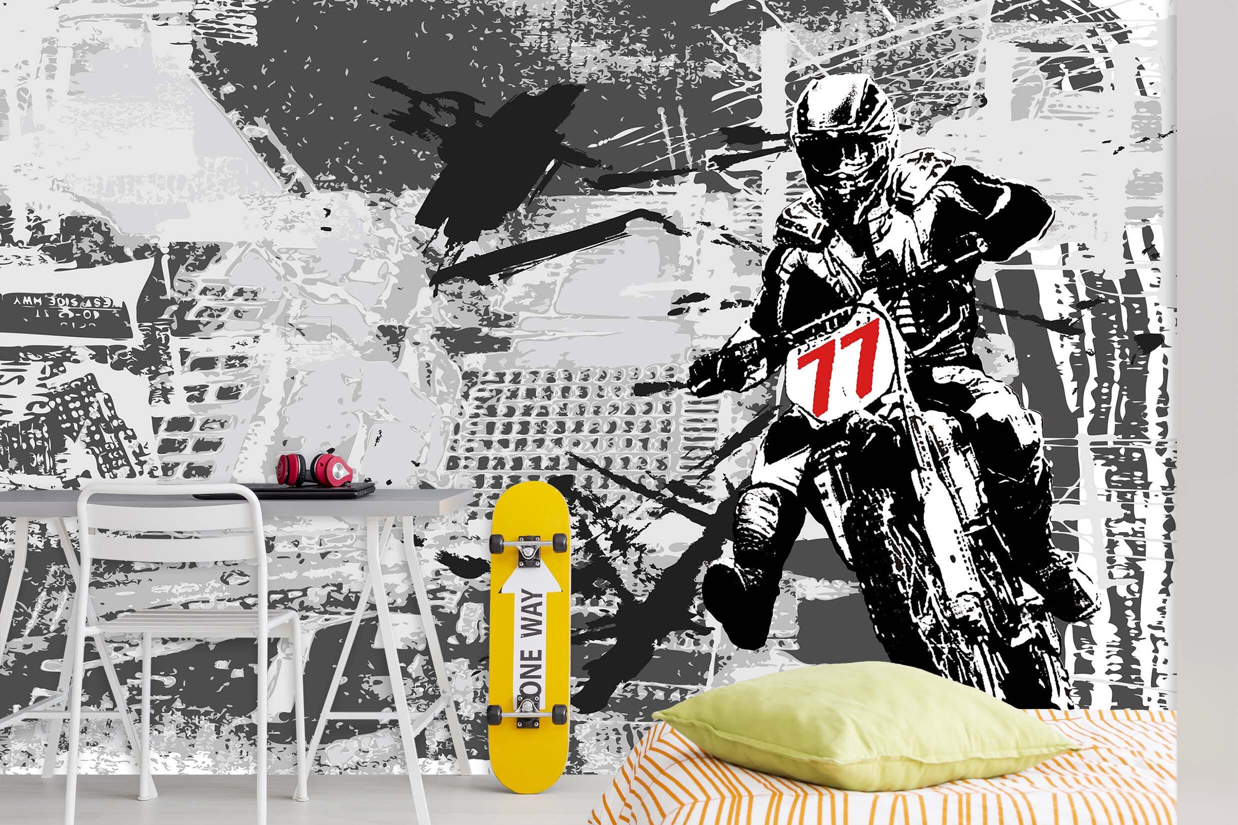 3D Hand Painted Motorcycle 036 Wall Murals Wallpaper AJ Wallpaper 2