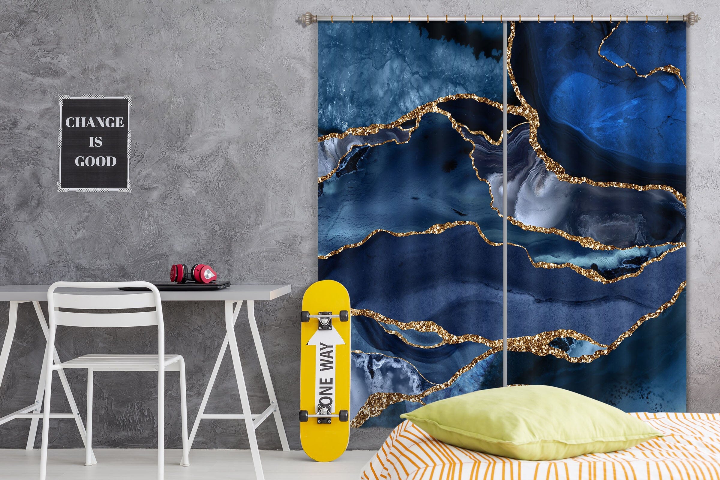 3D Blue Marble 178 Uta Naumann Curtain Curtains Drapes Curtains AJ Creativity Home