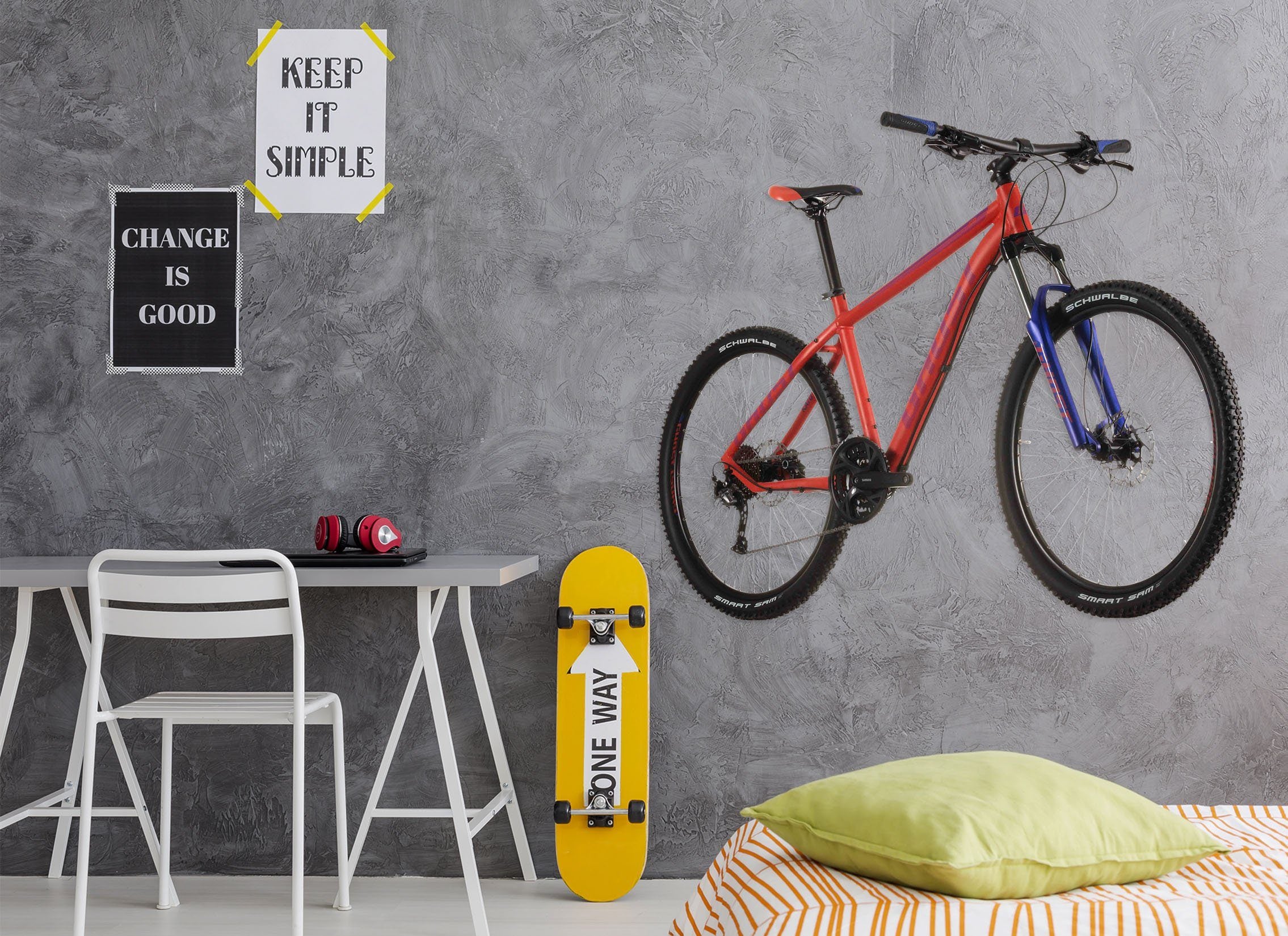 3D Mountain Bike Red 239 Vehicles Wallpaper AJ Wallpaper