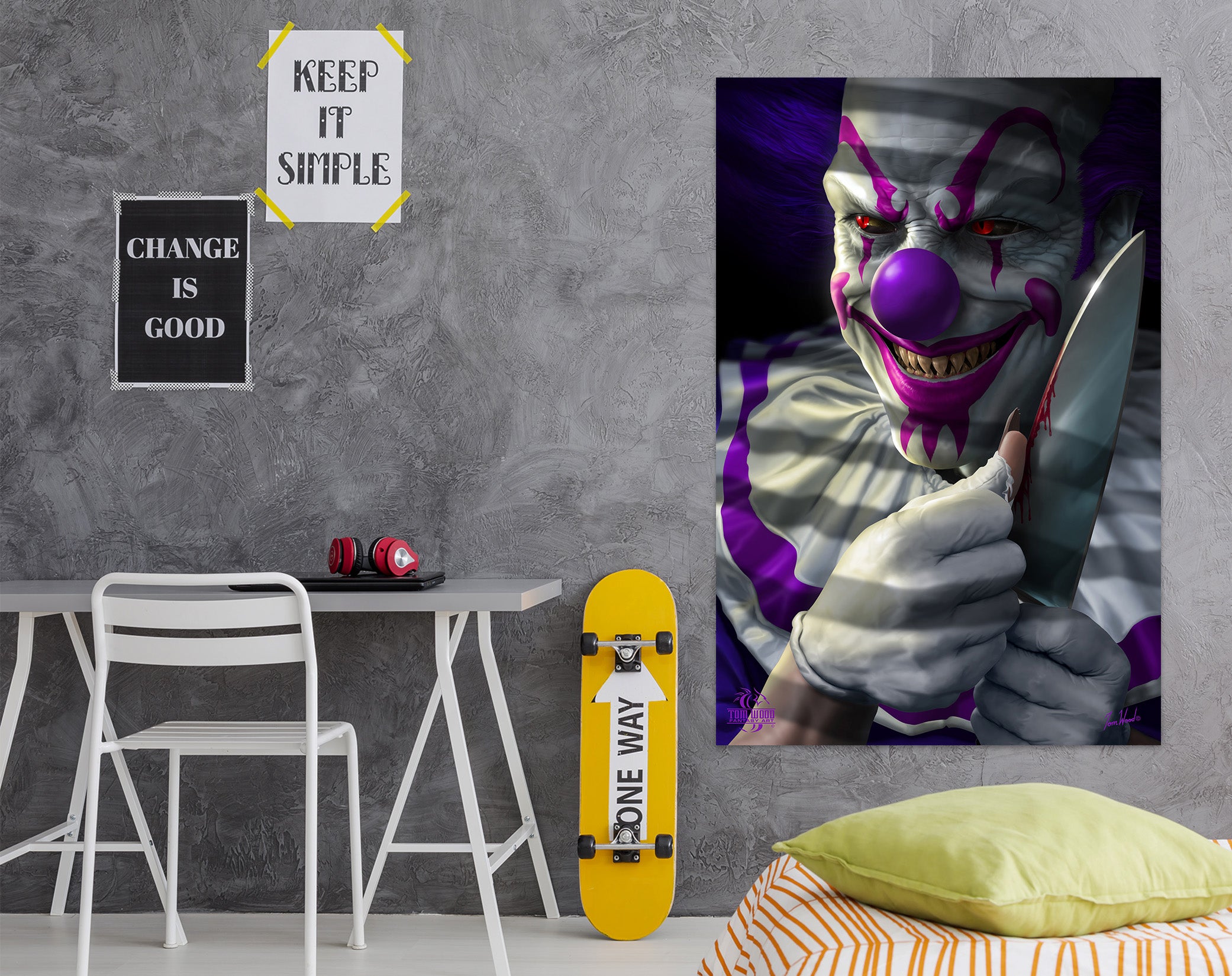 3D Clown 5130 Tom Wood Wall Sticker