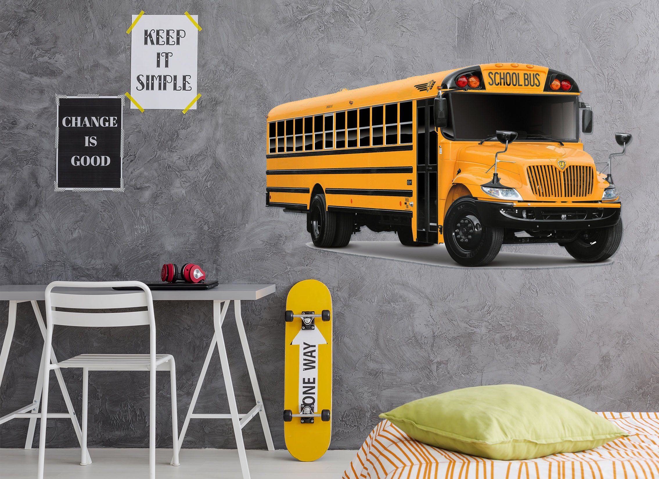 3D School Bus 147 Vehicles Wallpaper AJ Wallpaper