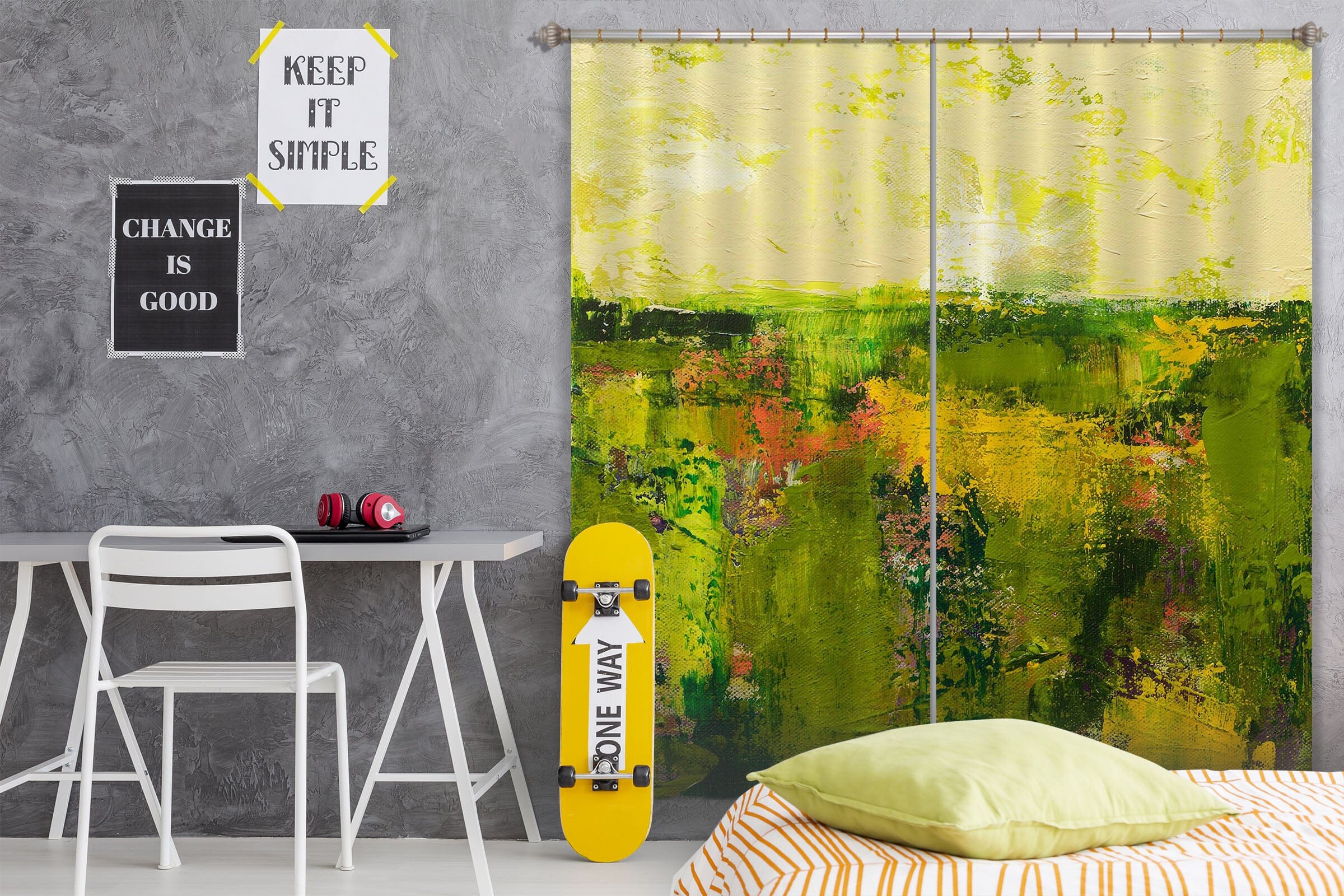 3D Oil Painting Field 221 Allan P. Friedlander Curtain Curtains Drapes Curtains AJ Creativity Home