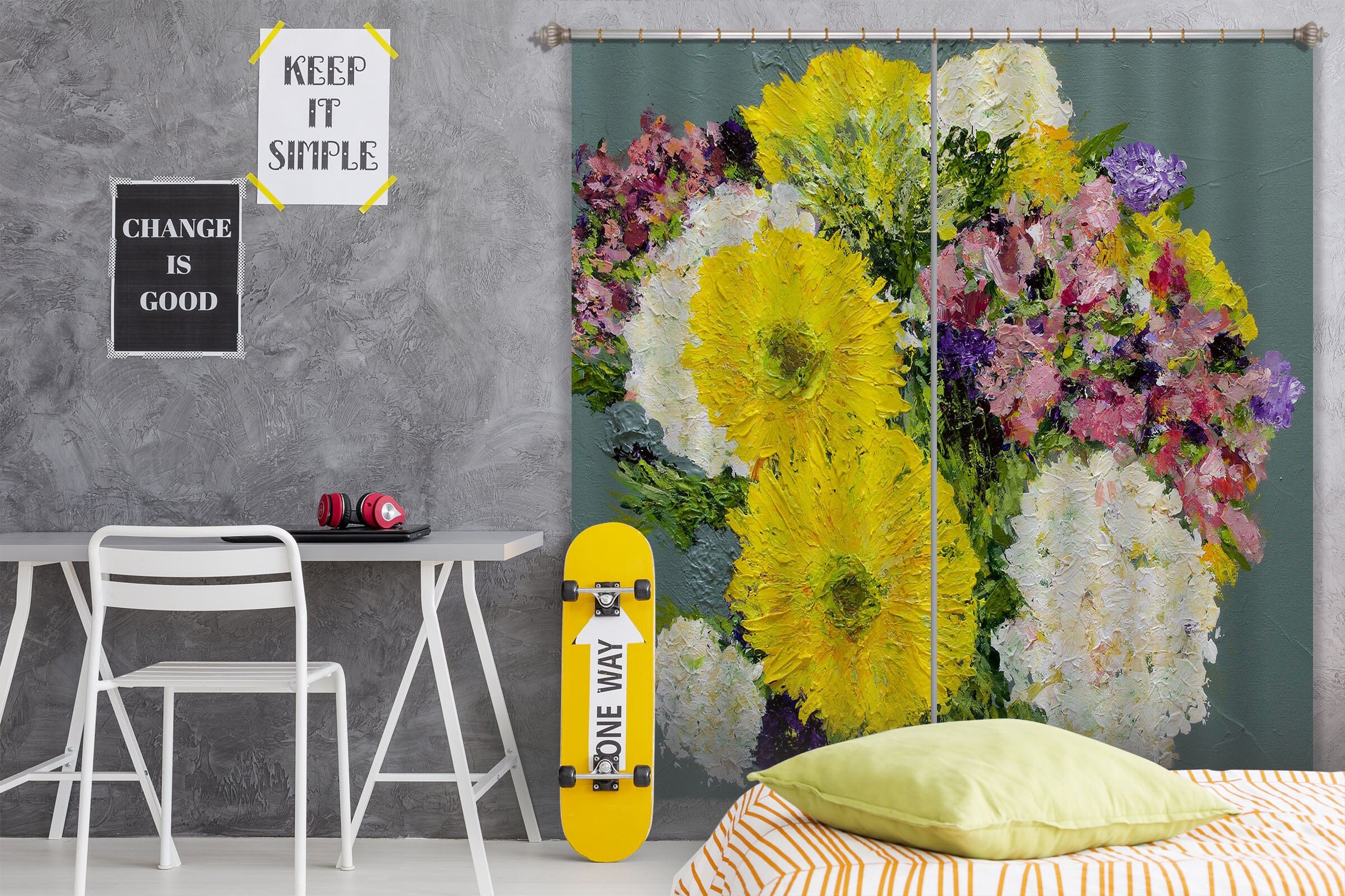 3D Bouquet 209 Allan P. Friedlander Curtain Curtains Drapes Curtains AJ Creativity Home