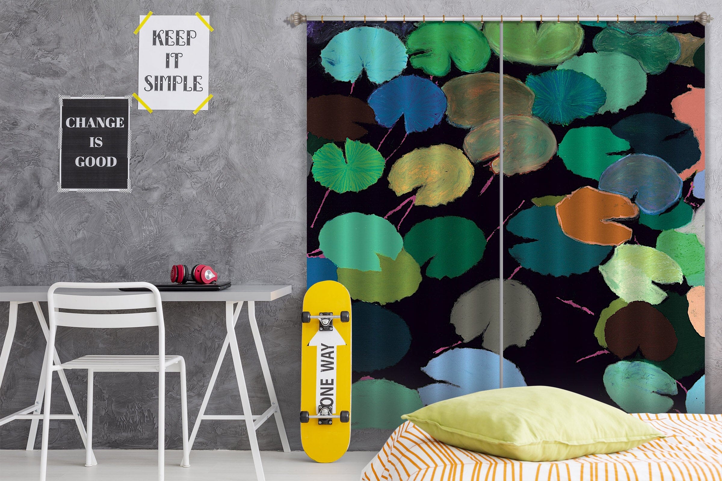 3D Lotus Leaf 225 Allan P. Friedlander Curtain Curtains Drapes Curtains AJ Creativity Home