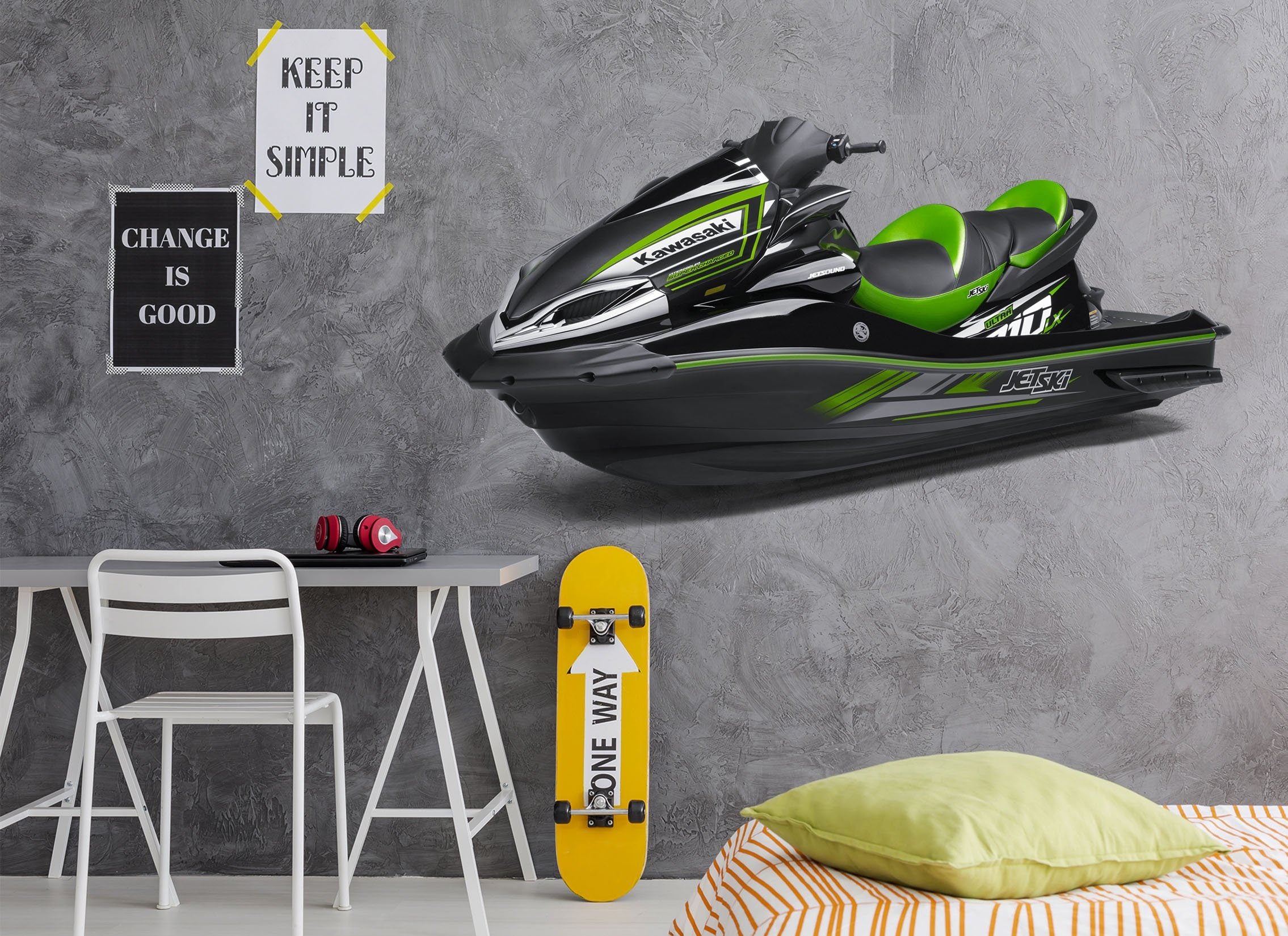 3D Kawasaki Motorboat 0037 Vehicles Wallpaper AJ Wallpaper