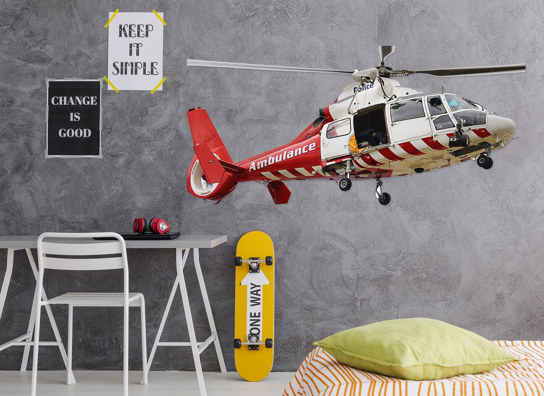 3D Red Helicopter 134 Vehicles Wallpaper AJ Wallpaper