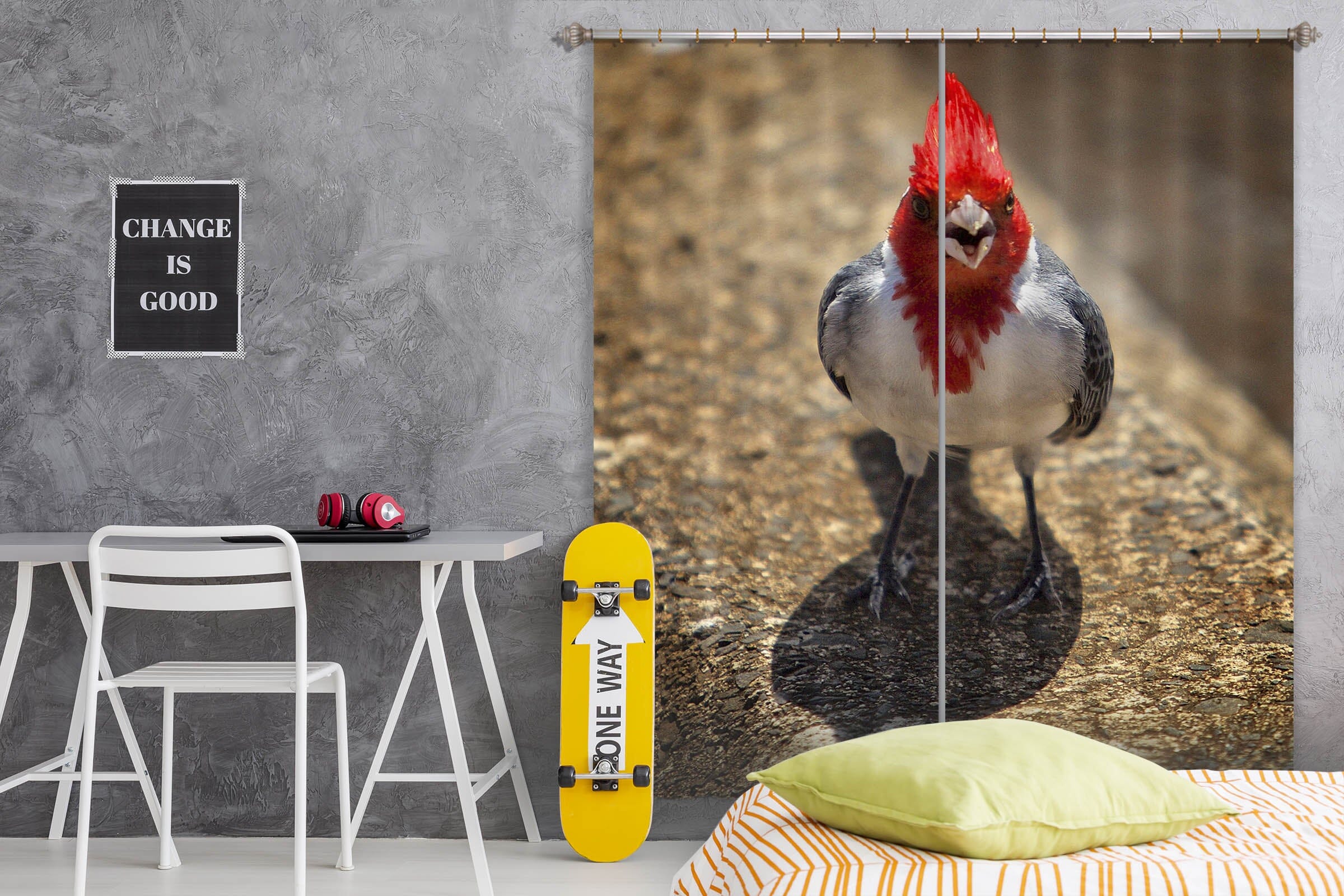 3D Red Crown 067 Kathy Barefield Curtain Curtains Drapes Curtains AJ Creativity Home