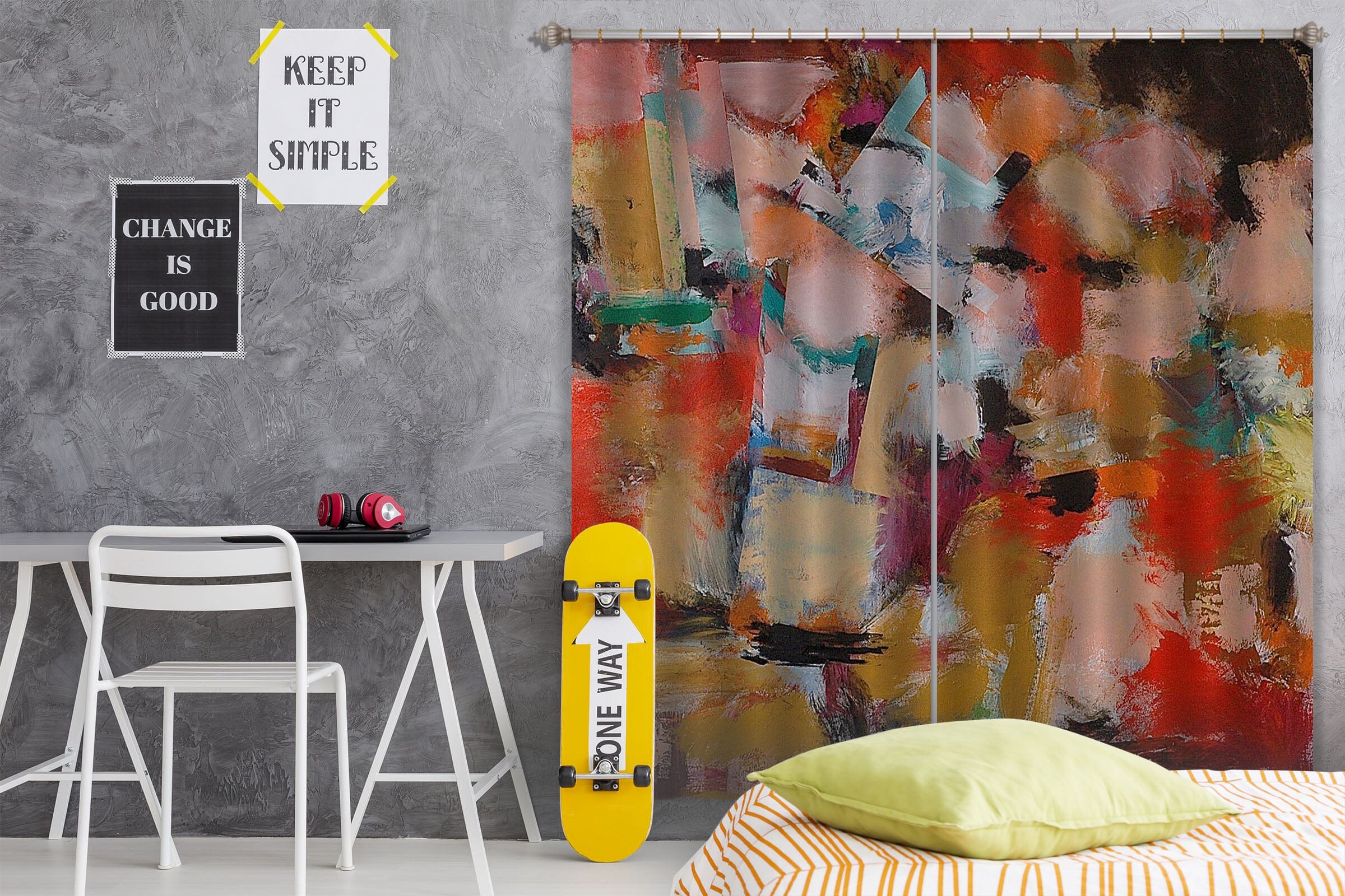 3D Color Graffiti 144 Allan P. Friedlander Curtain Curtains Drapes Curtains AJ Creativity Home