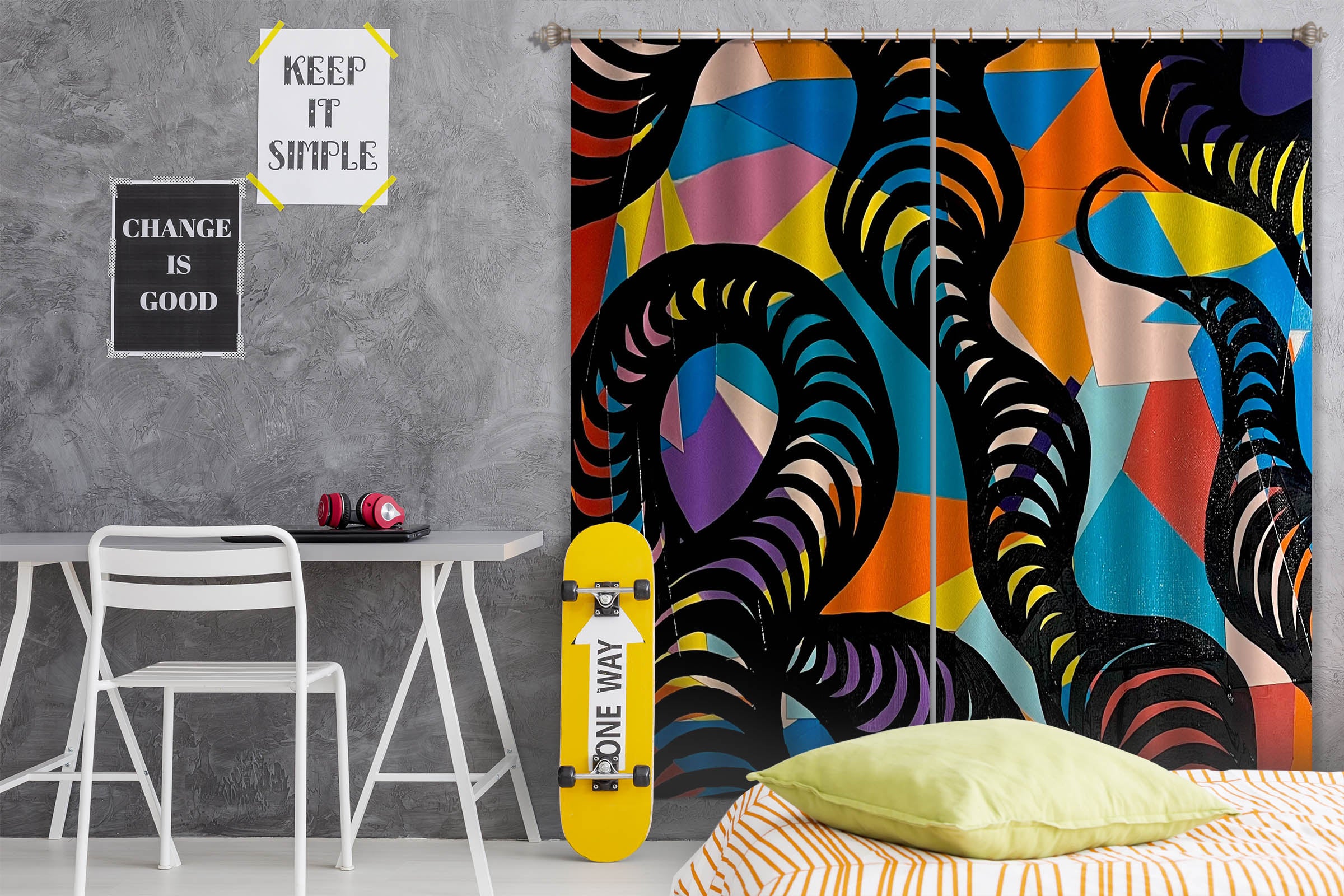 3D Painted Graphics 376 Jacqueline Reynoso Curtain Curtains Drapes