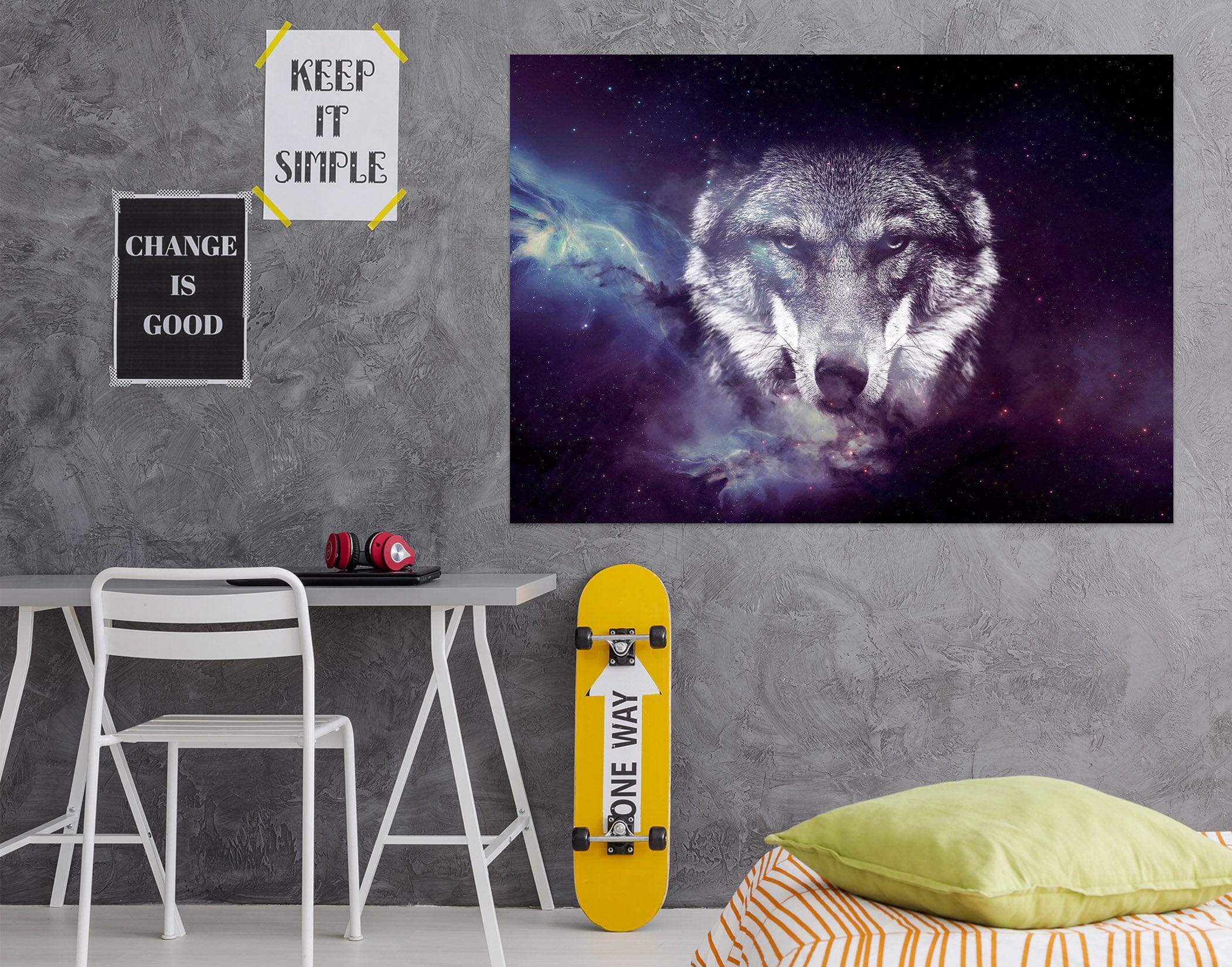 3D Wolf Head 1096 Wall Sticker Wallpaper AJ Wallpaper 2