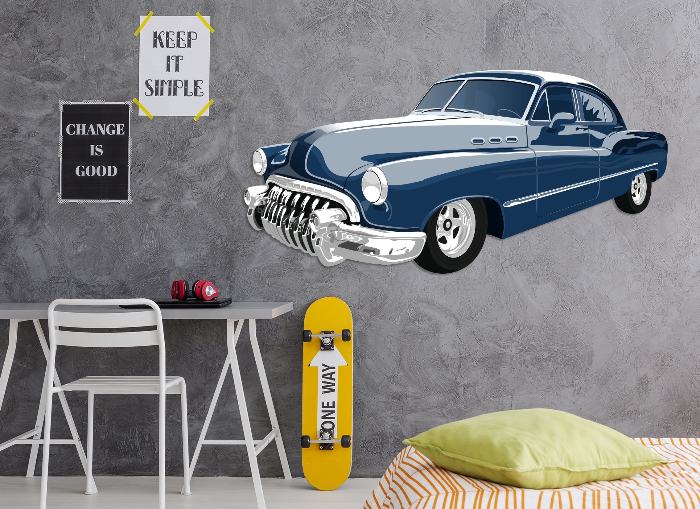 3D Black Classic Car 255 Vehicles Wallpaper AJ Wallpaper