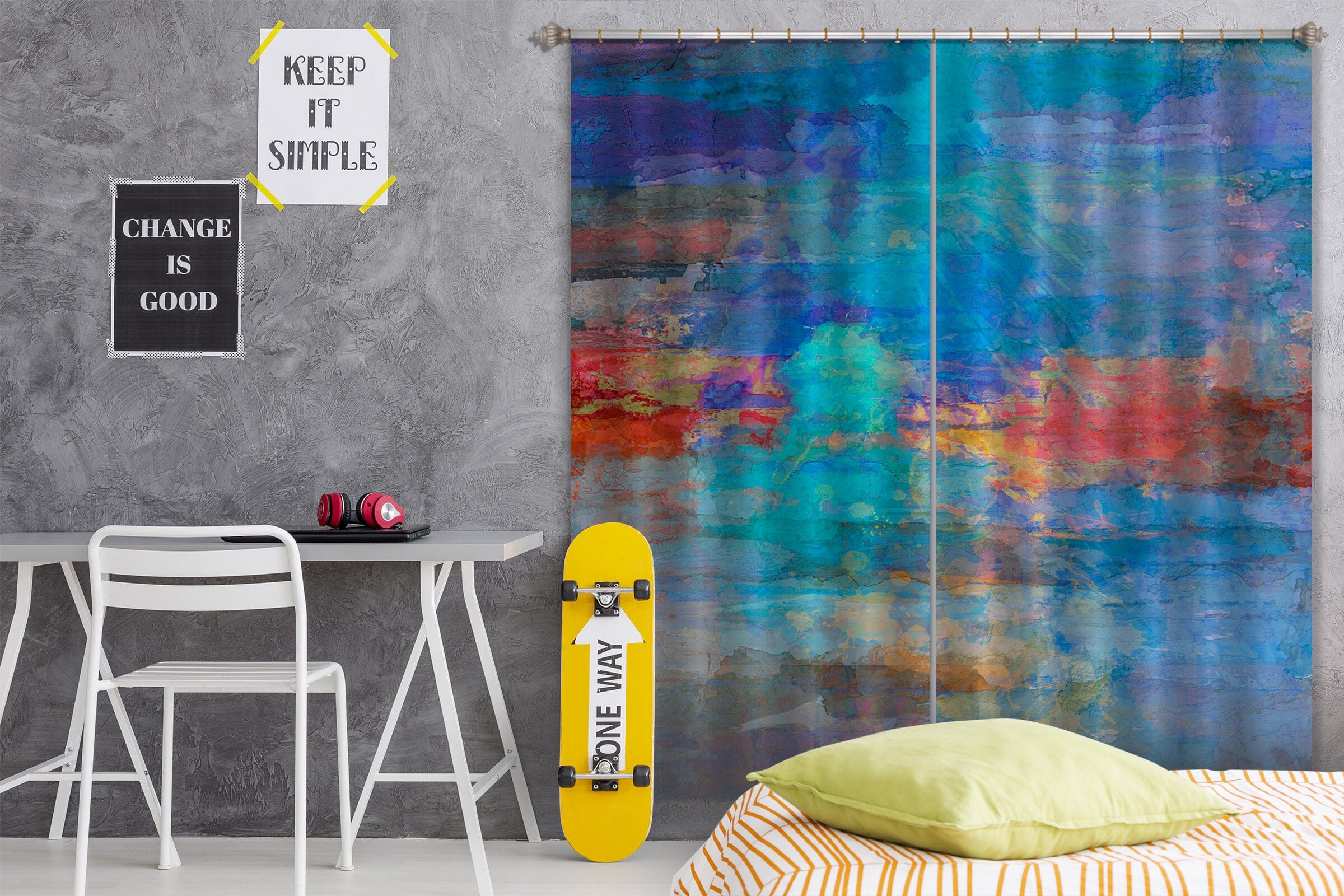 3D Blue Clouds 231 Michael Tienhaara Curtain Curtains Drapes Curtains AJ Creativity Home