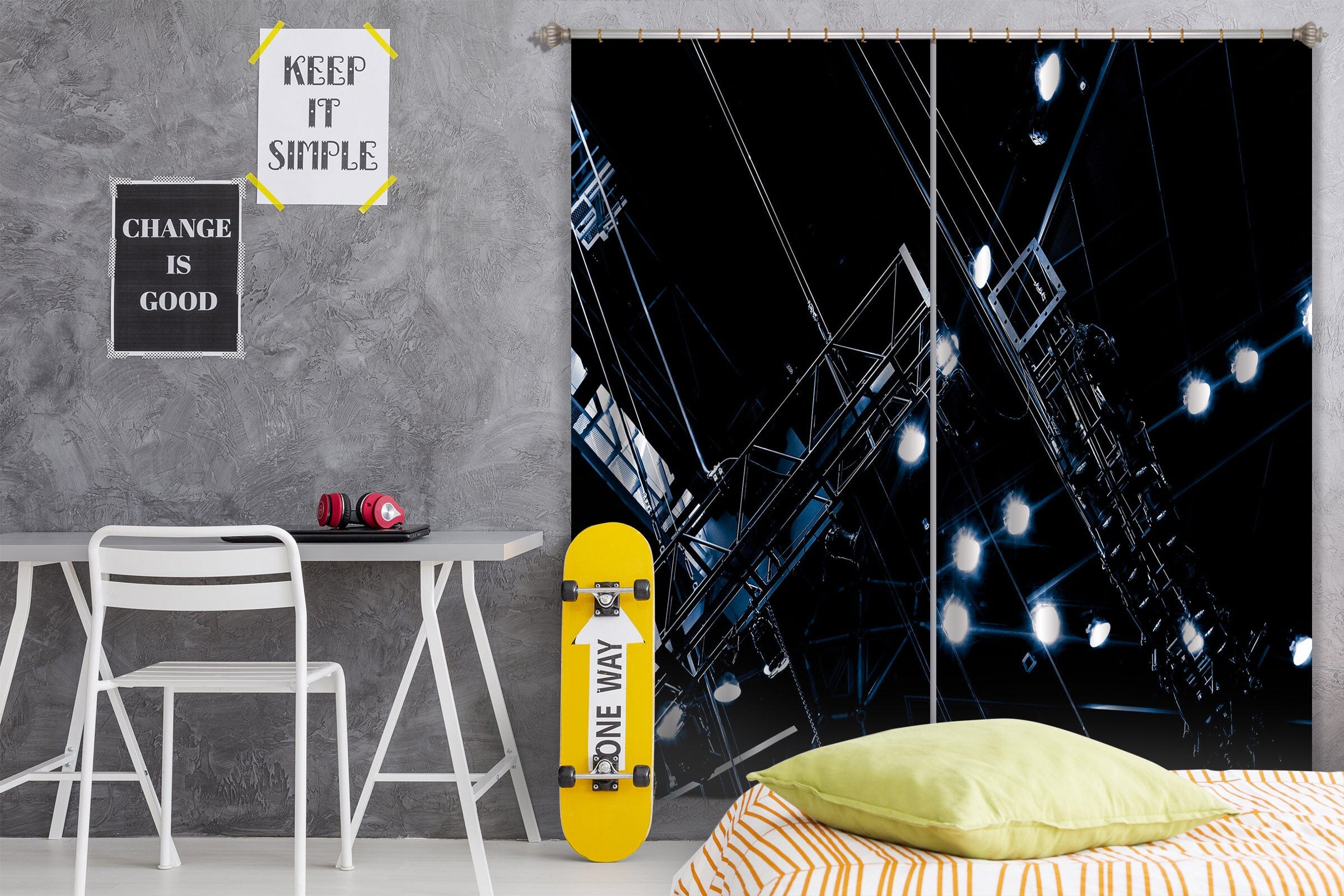 3D Gypsophila 042 Noirblanc777 Curtain Curtains Drapes Curtains AJ Creativity Home