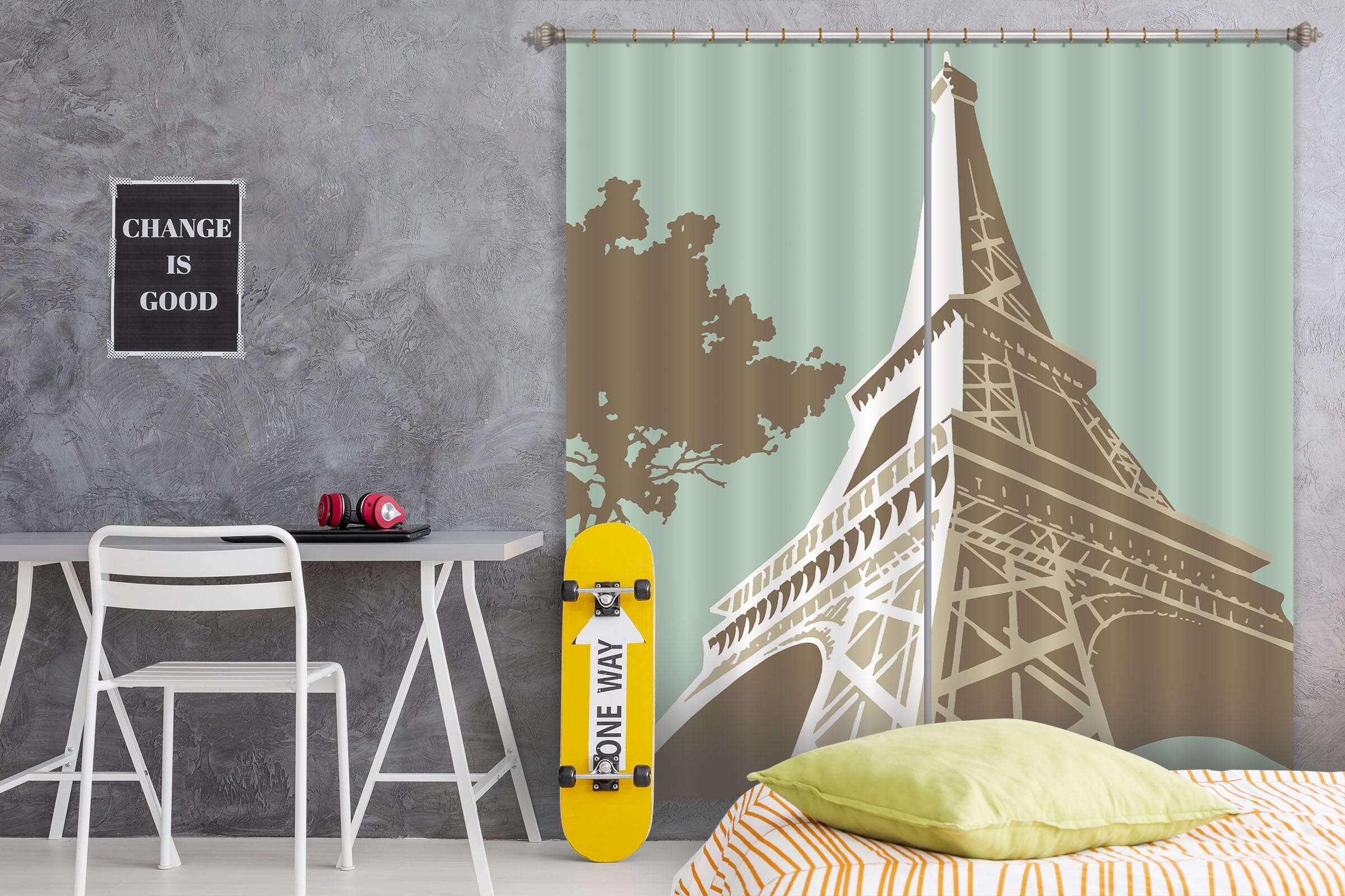 3D Eiffel Tower 114 Steve Read Curtain Curtains Drapes Curtains AJ Creativity Home