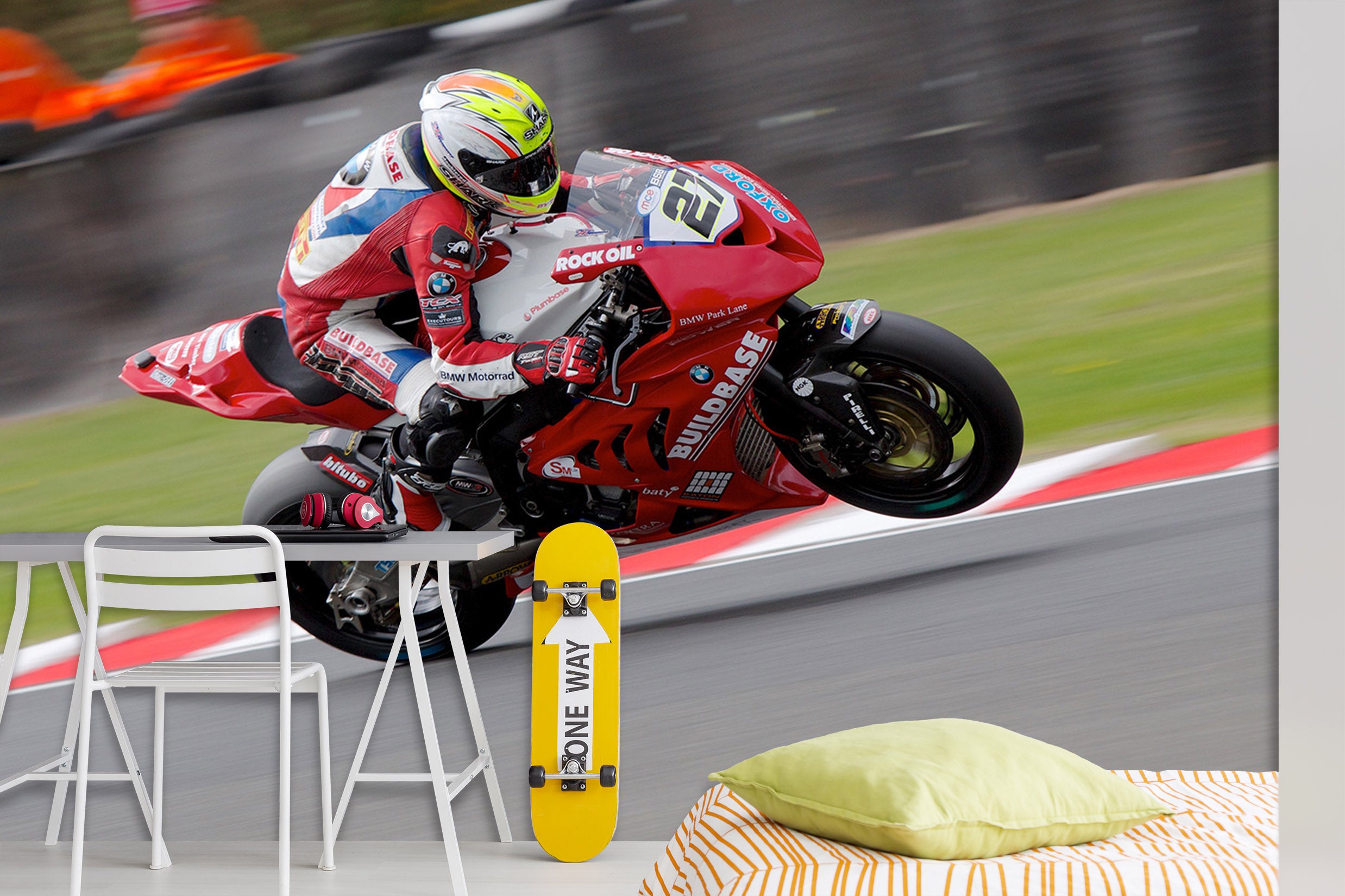 3D Superbike Racing 195 Vehicle Wall Murals