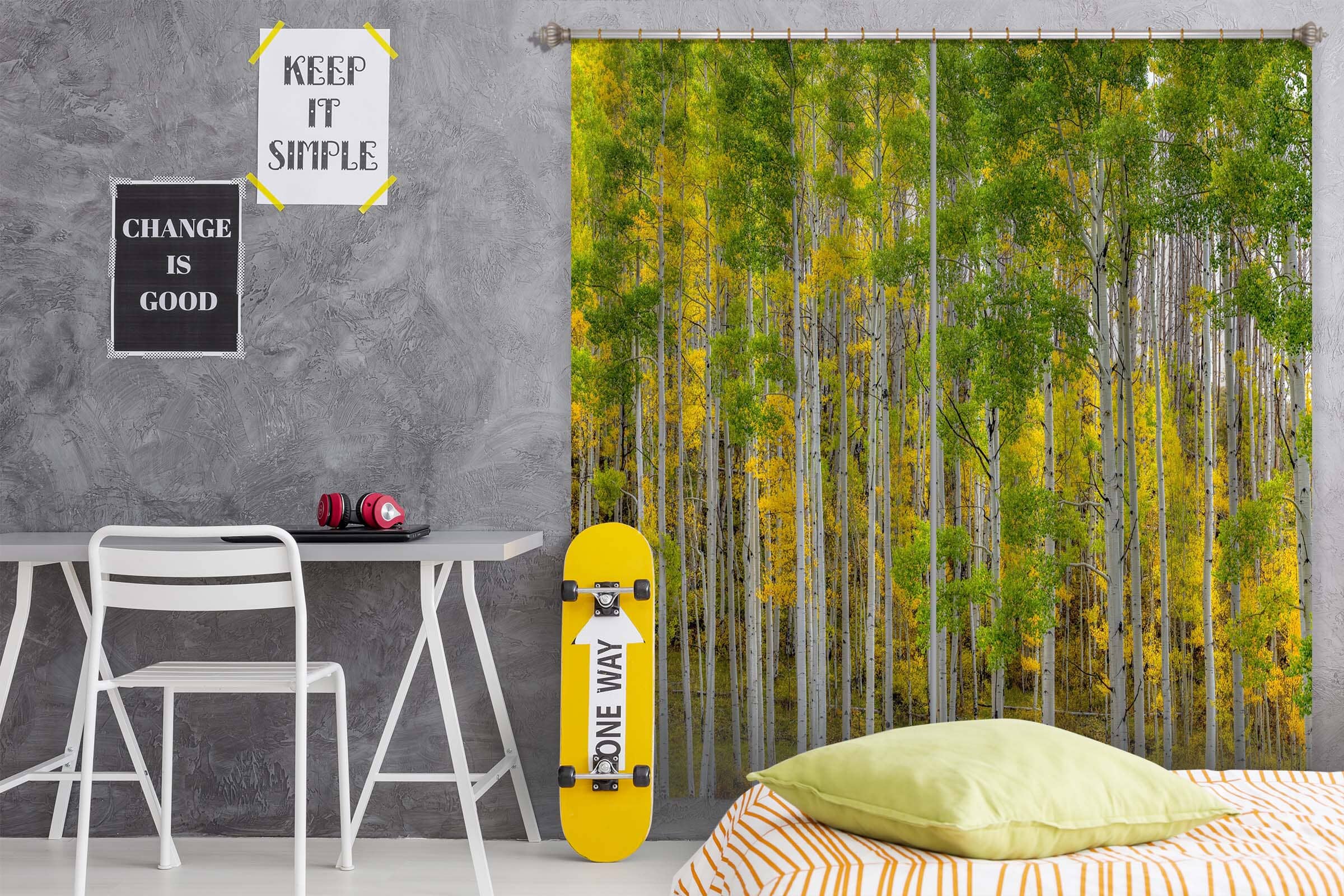 3D Autumn Forest 166 Marco Carmassi Curtain Curtains Drapes Curtains AJ Creativity Home