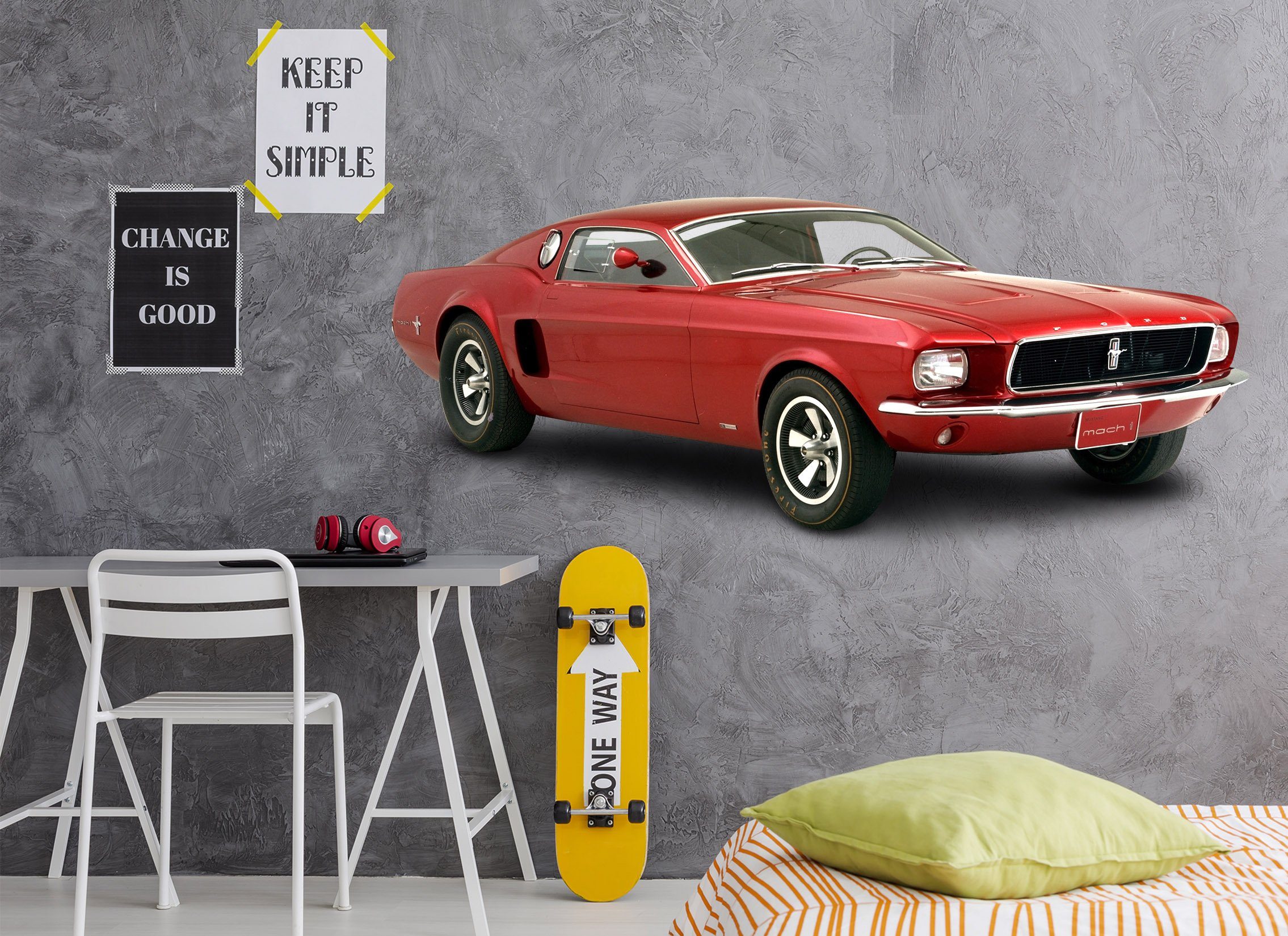 3D Vintage Mustang 0261 Vehicles Wallpaper AJ Wallpaper