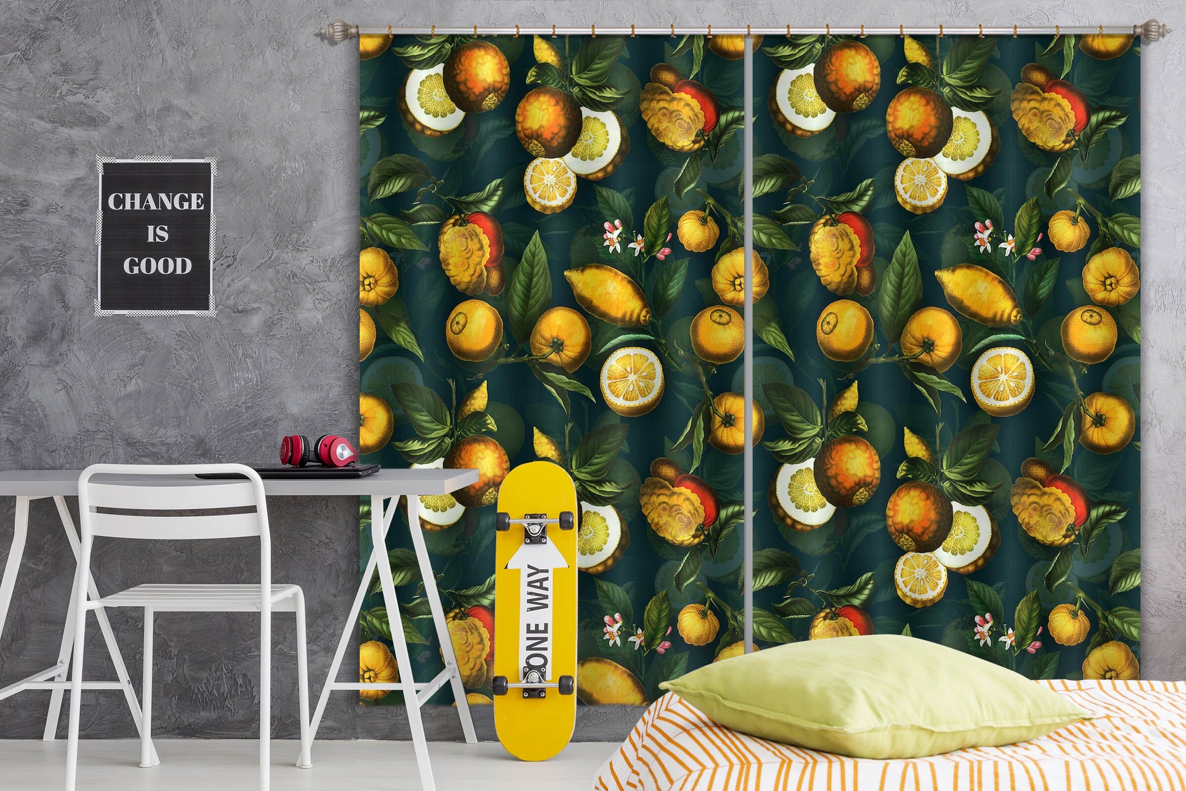 3D Golden Apple Tree 156 Uta Naumann Curtain Curtains Drapes Curtains AJ Creativity Home