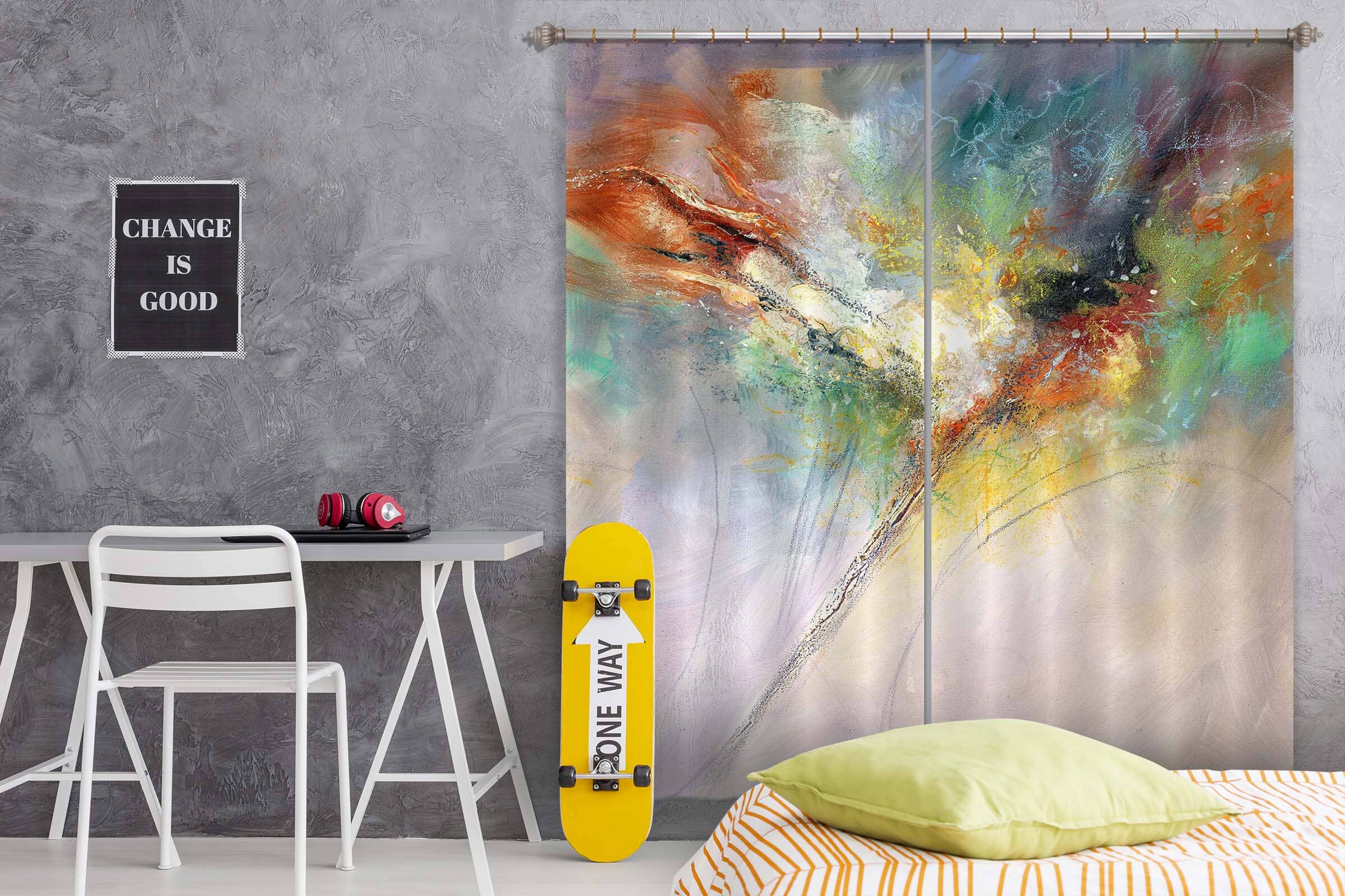 3D Color Galaxy 005 Anne Farrall Doyle Curtain Curtains Drapes Curtains AJ Creativity Home