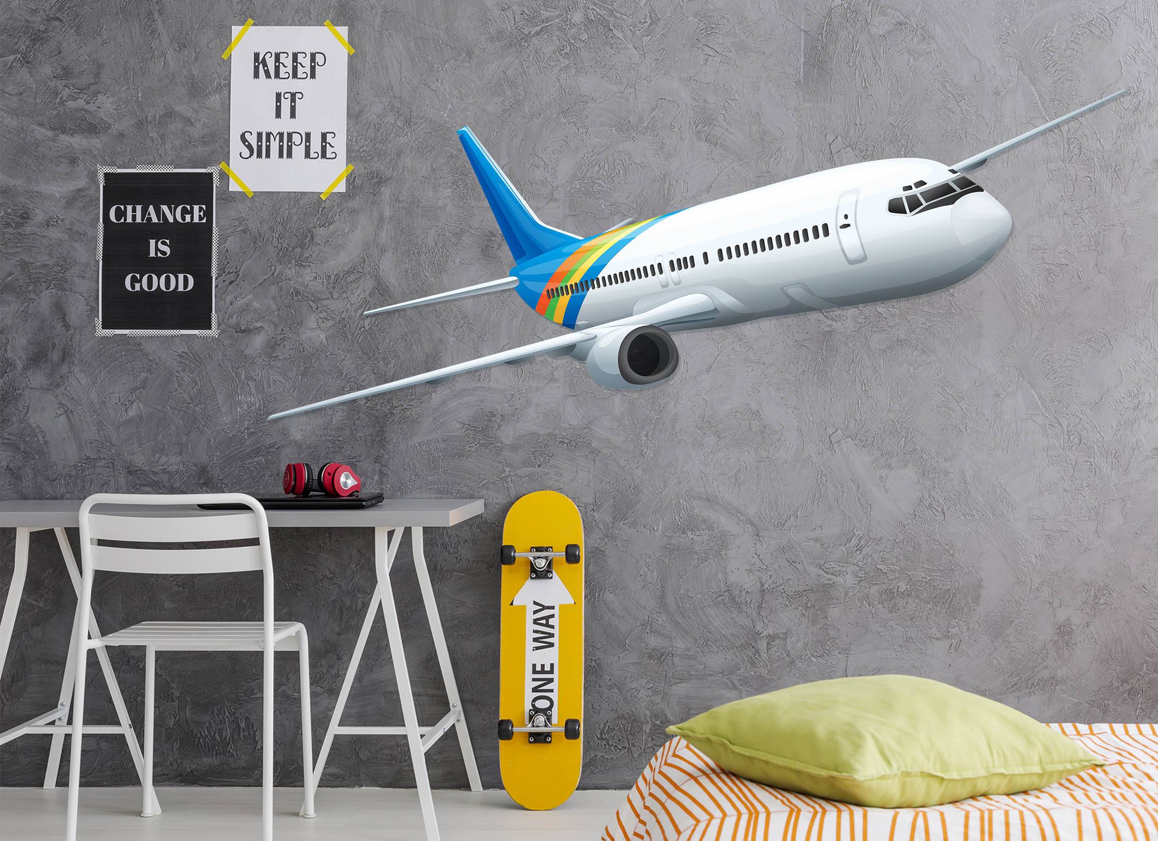 3D White Plane 122 Vehicles Wallpaper AJ Wallpaper