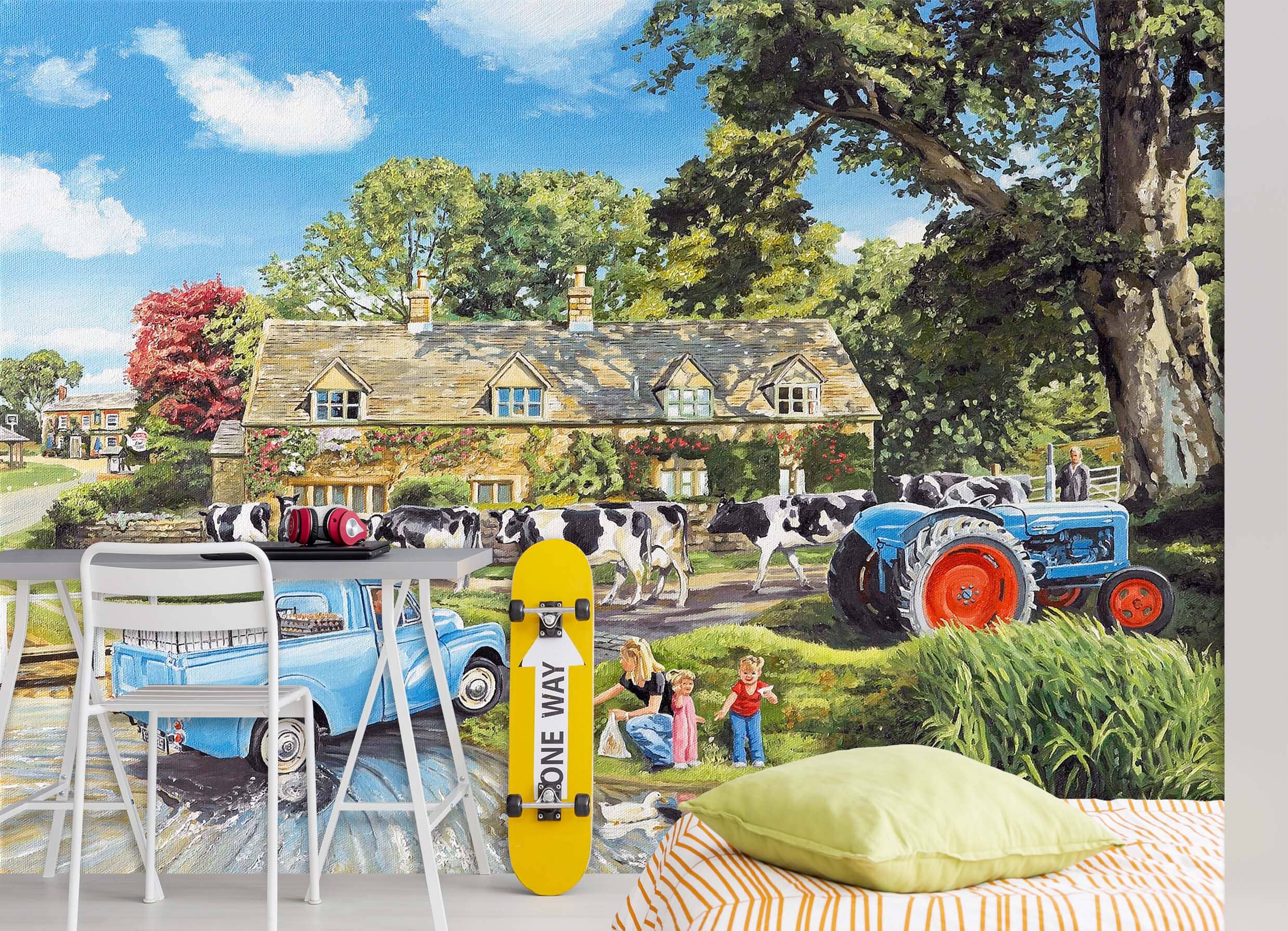 3D Crossing The Ford 1017 Trevor Mitchell Wall Mural Wall Murals Wallpaper AJ Wallpaper 2