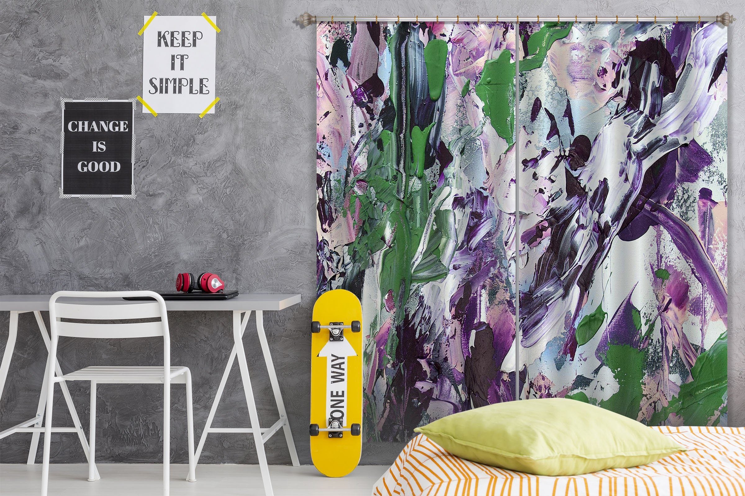 3D Abstract Flowers 252 Allan P. Friedlander Curtain Curtains Drapes Curtains AJ Creativity Home